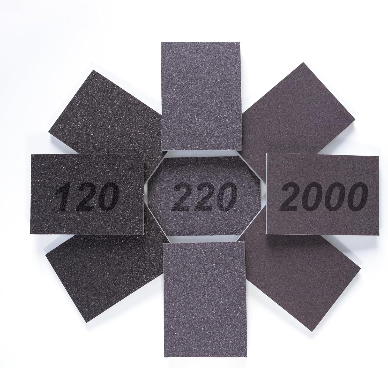 9 Pack Sanding Sponge, Tivnhuils Coarse and Fine Sanding Sponge Set 120/220/2000 Grit, Sanding Block for Wood Metal Drywall