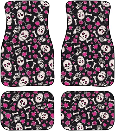 Miniatura 42 de Coloranimal Alfombrillas abstractas hippie para automóvil, 4 piezas, retro, años 60, 70, Groovy Daisy Hippy, alfombrillas universales para la Patrón