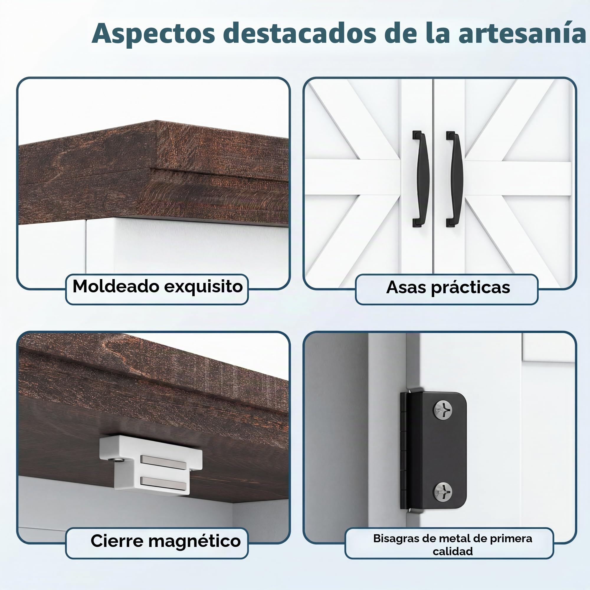 GIANTEX Armario de Pared para Baño, Mueble Colgante con 2 Puertas y 1 Compartimento Abierto, Estilo Granero, Estante Ajustable, 55x19x60cm, Organizador para Cocina, Entrada, Lavandería (Blanco)