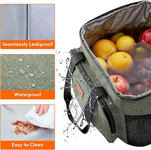 Miniatura 74 de Lifewit Lonchera mediana aislada, suave y refrigerante, para adultos, hombres y mujeres, leopardo, 12 latas (9L)