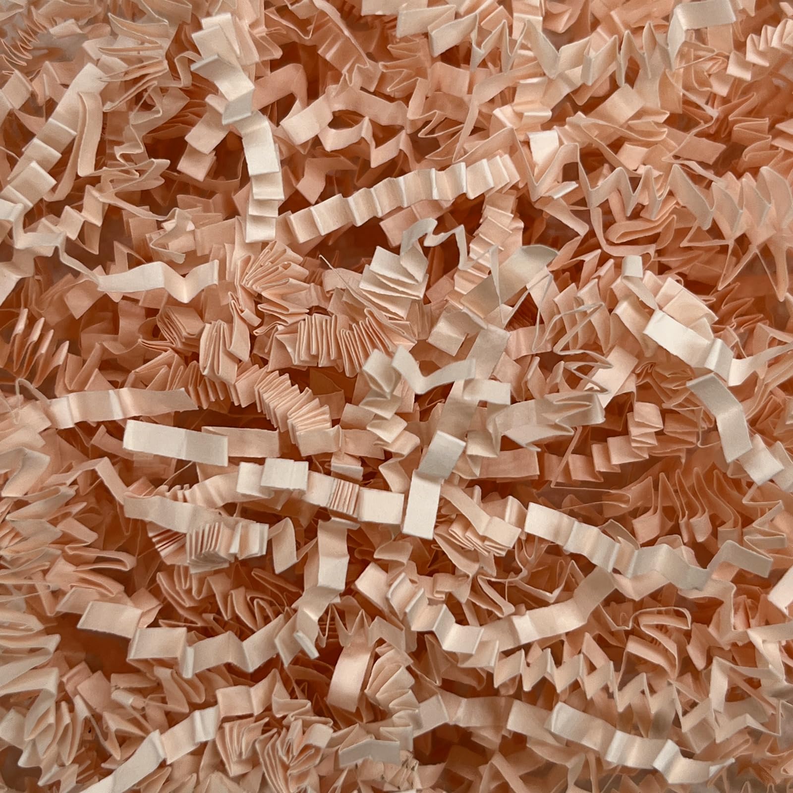Blush Pink Crinkle Cut Paper Shred Filler, 1 LB Basket Filler Shredded Paper, Confetti Stuffing for Basket Filling, Halloween, Valentine's Day, Birthdays, Gift Wrapping, Stuffer Party Supplies