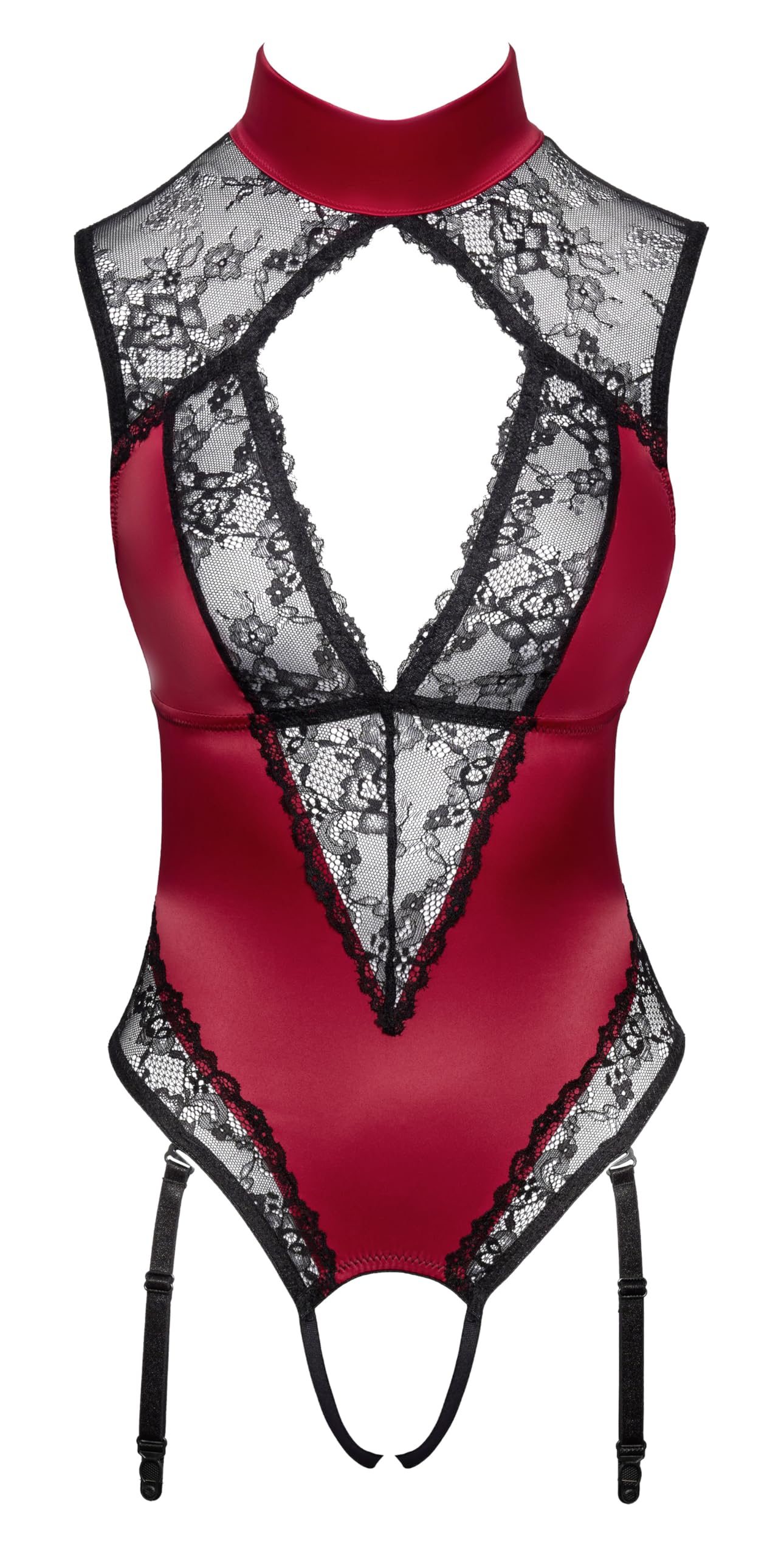 Cottelli Collection Cottelli Lingerie Crotchless Body - Red - S