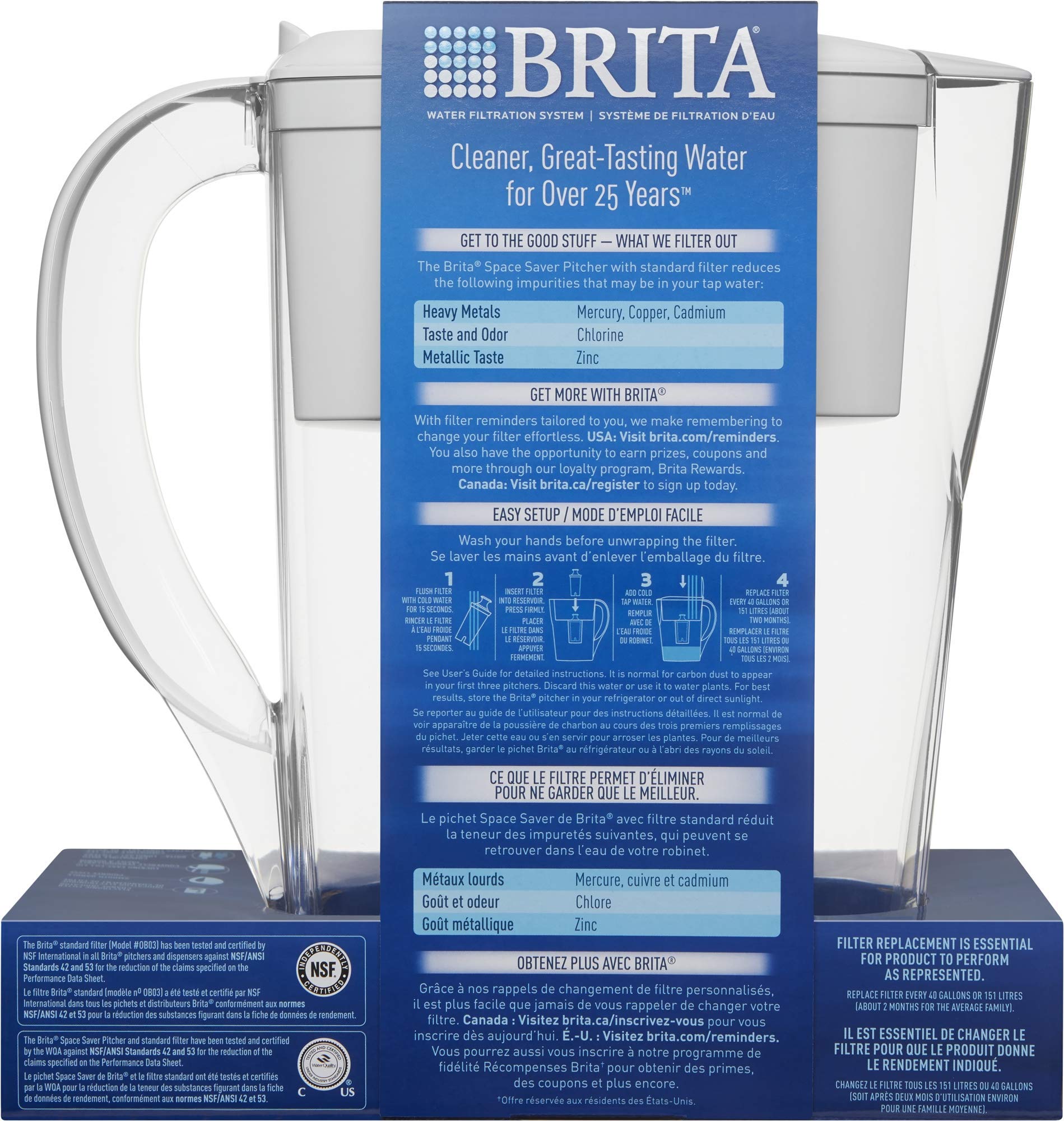 Brita Pojemnik na filtr wody oszczędzający miejsce