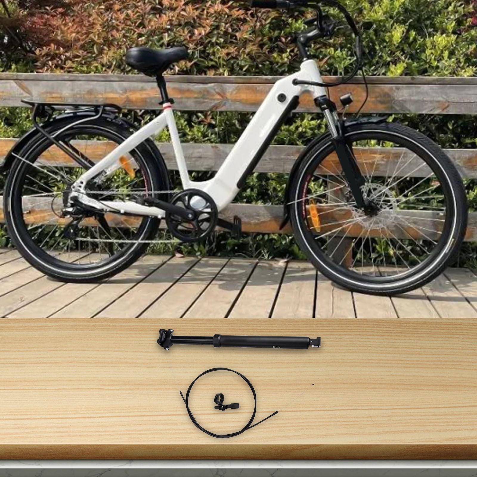 Tige de selle télescopique en alliage d'aluminium avec câble interne, longueur 31,6 mm et 425 mm avec télécommande pour VTT