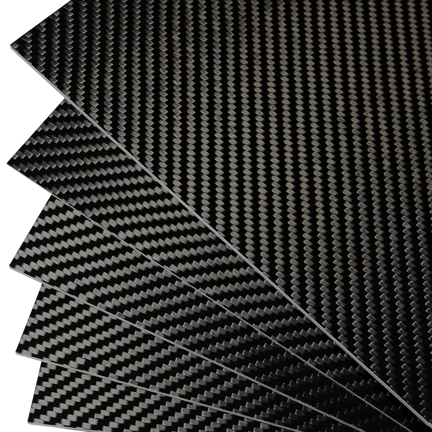 500X600X1.0MM 2.0MM 3.0MM 4.0MM 5.0MM 6.0MM Carbon Fiber Sheet, 100% 3K Carbon Fiber Laminate Plate Matt Surface Twill Weave Panel Sheet 1.5MM Thickness(Matte Finish)