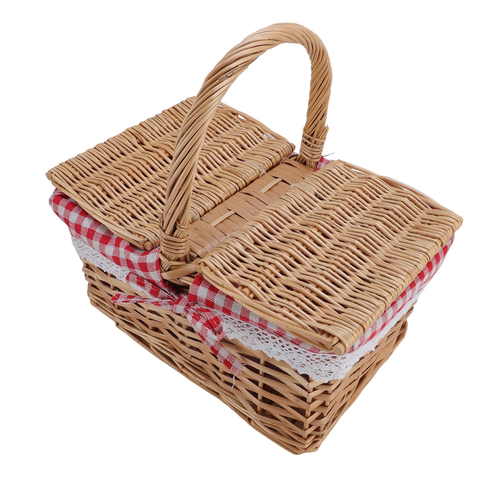 Sonew Cesto in Rattan da Picnic con Rivestimento Rimovibile in (Griglia