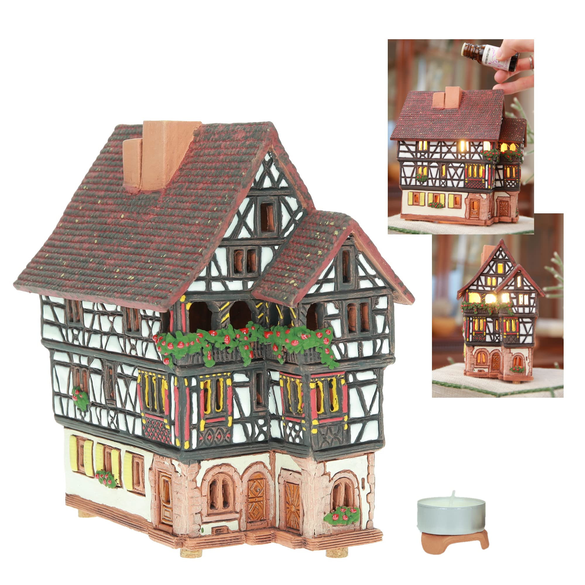 Amazon.com: Midene Ceramic House Tea Light Candle Holder Home