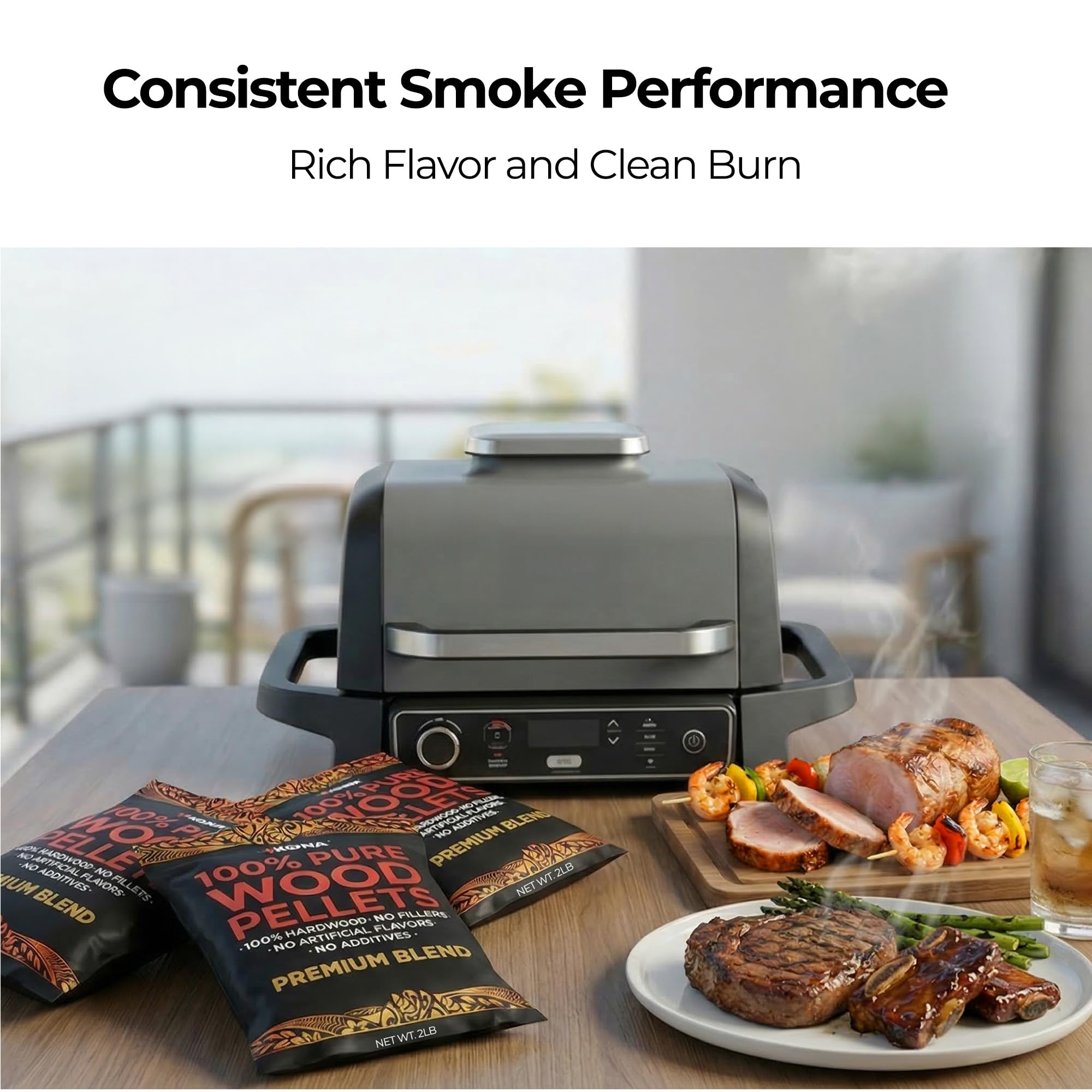 Amazon.com : Kona Premium Blend Smoker Pellets, Intended for Ninja
