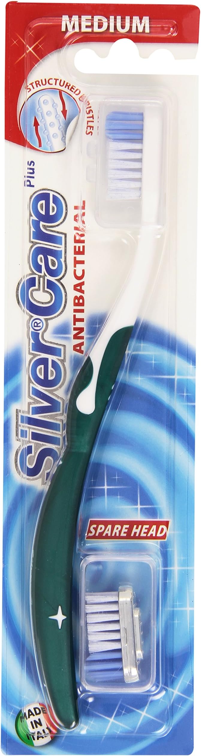 Silver Care-brosse Toothbrush and Replacement Heads Medium