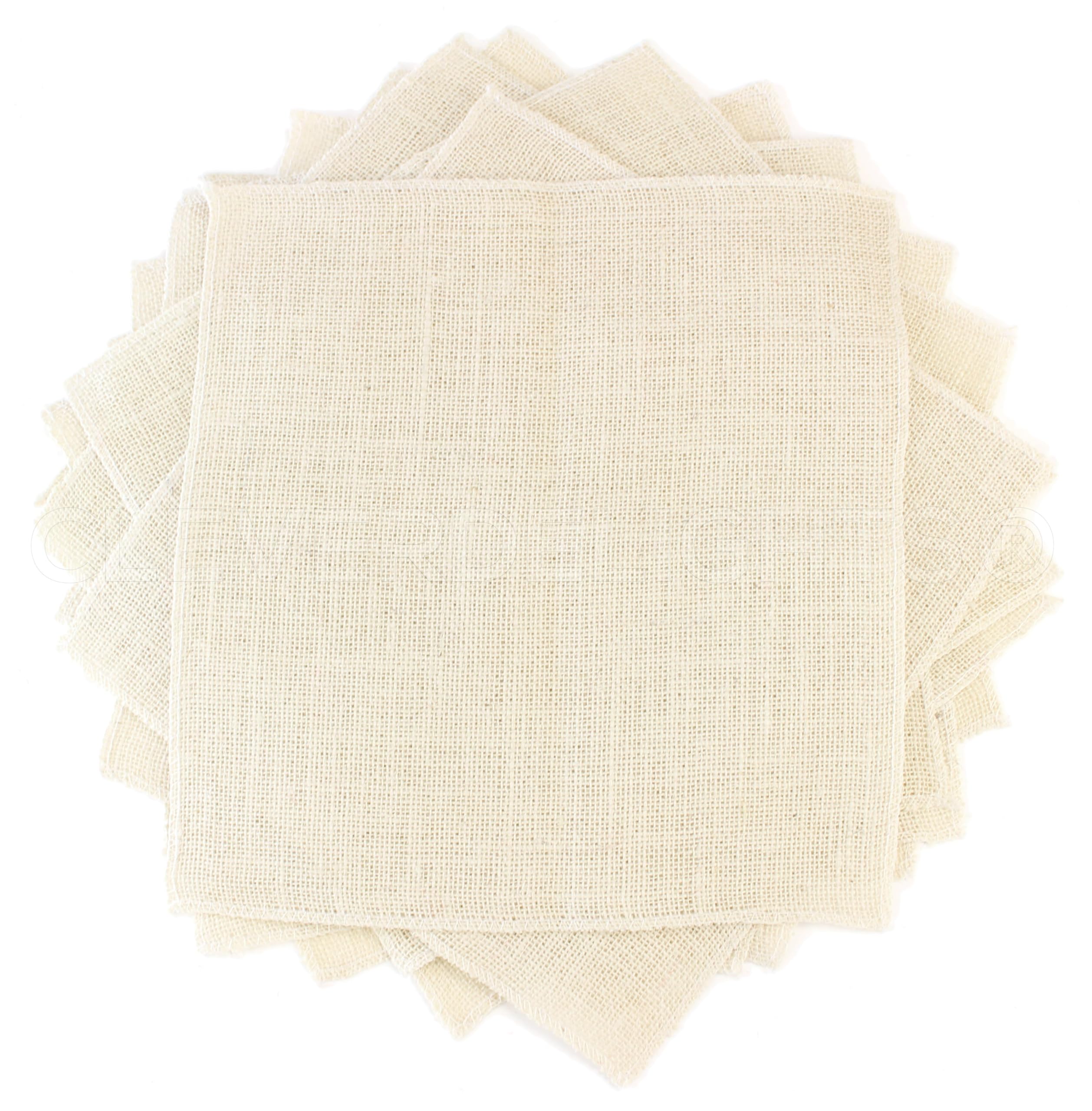 Amazon.com: CleverDelights 12 Inch Ivory Burlap Squares - 12