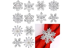 Whaline Snowflake Napkin Rings: Exquisite Holiday Table Decor