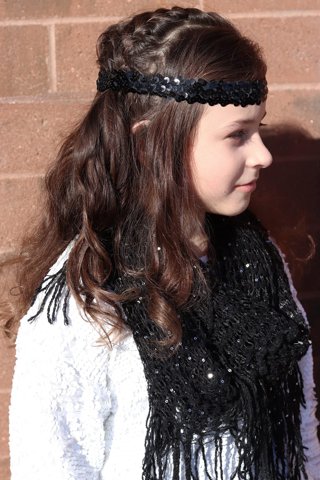 12 Sequin Headbands U PICK (Available in LOTS of COLORS) Elastic Stretch Sparkly Fashion Headband for Teens Girls Women Softball Pack Volleyball Basketball Dance Set Sports Teams Store By Kenz Laurenz