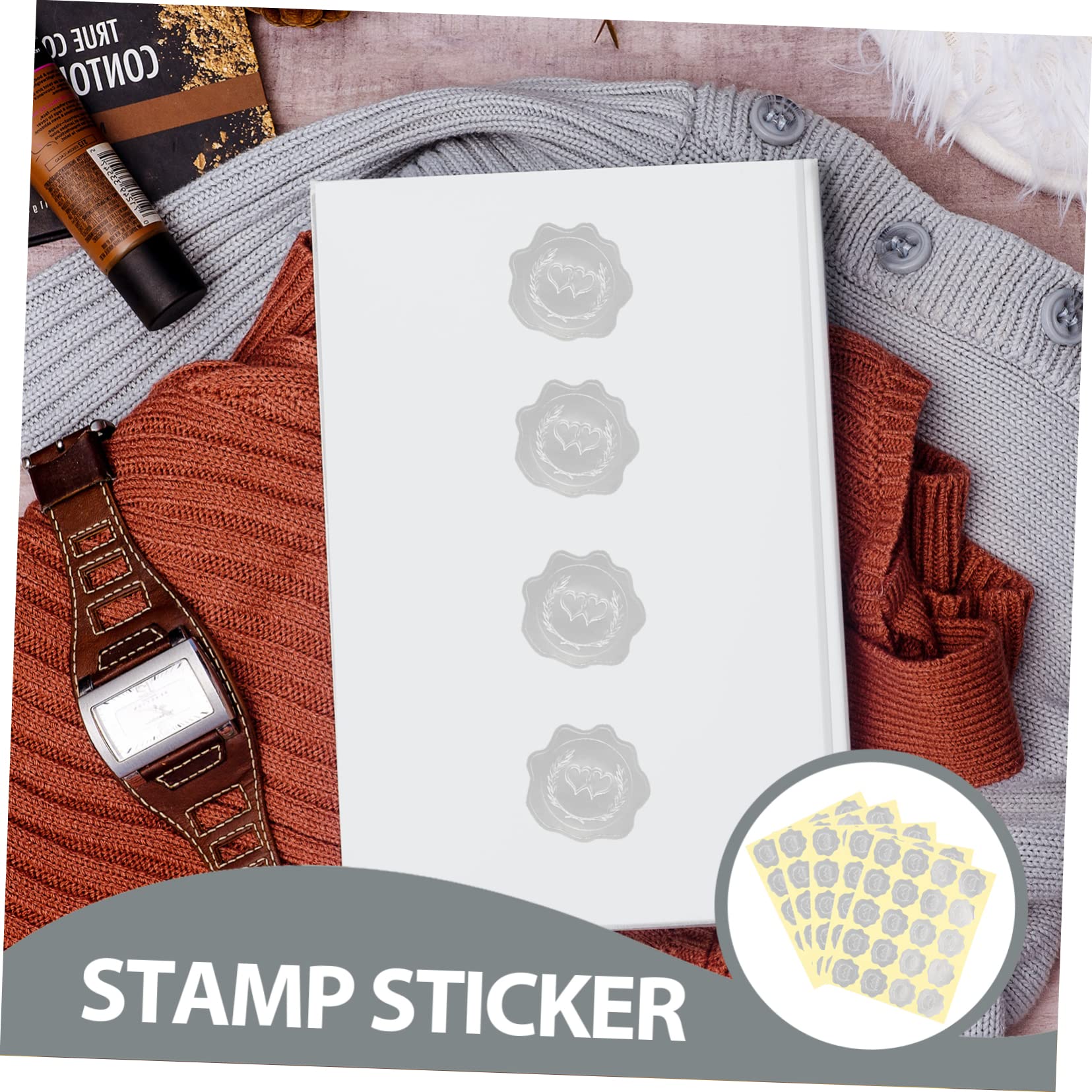 STOBOK 25blätter Delicate Sealing Stickers Für Hochzeitskarten Runde Aufkleber Mattgold Und Mattsilber Selbstklebende Etiketten Für -projekte Einladungskarten Und