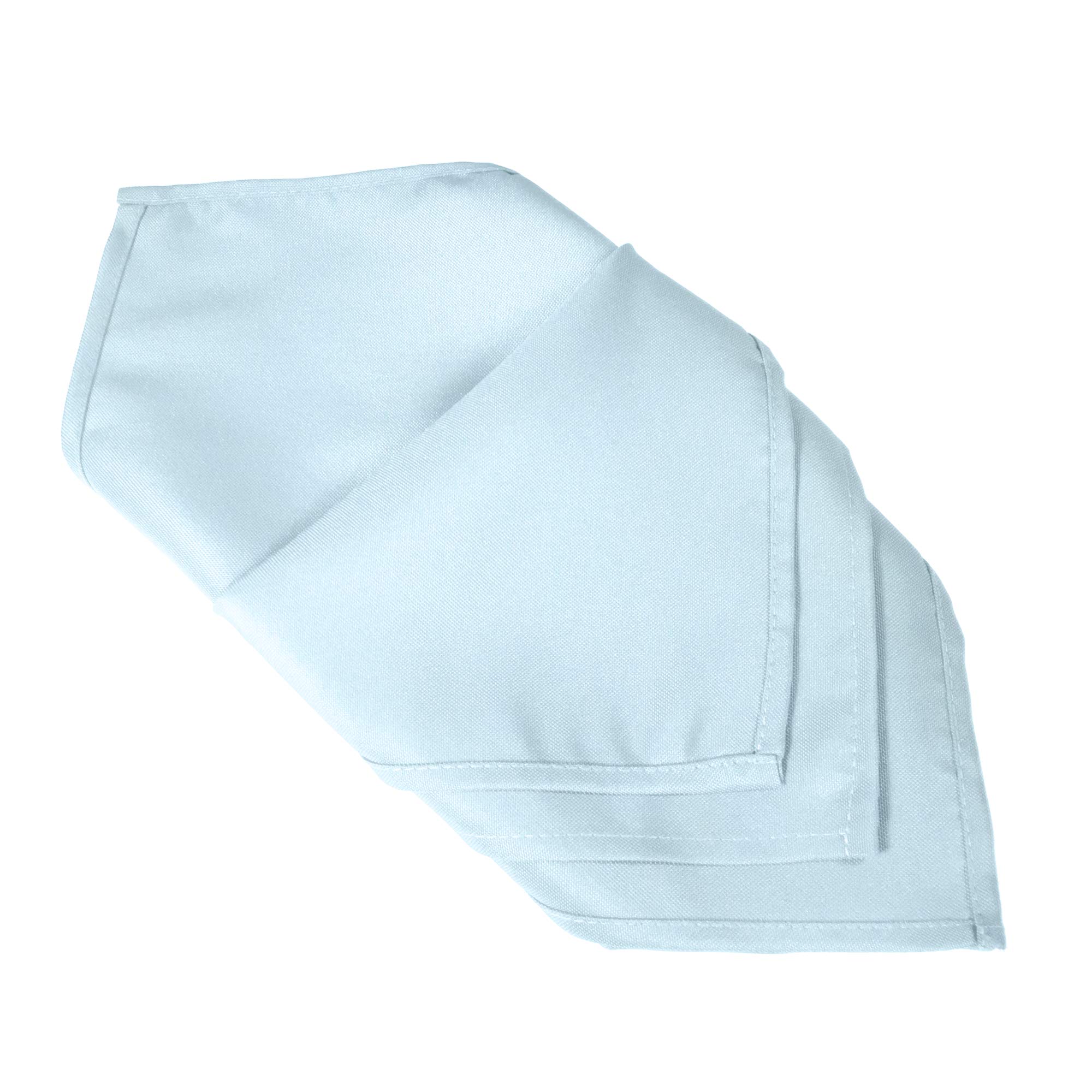 TableLinensforLess 20x20 Inch Hemmed SimplyPoly XL Cloth Napkins Set of 12 (Baby Blue)