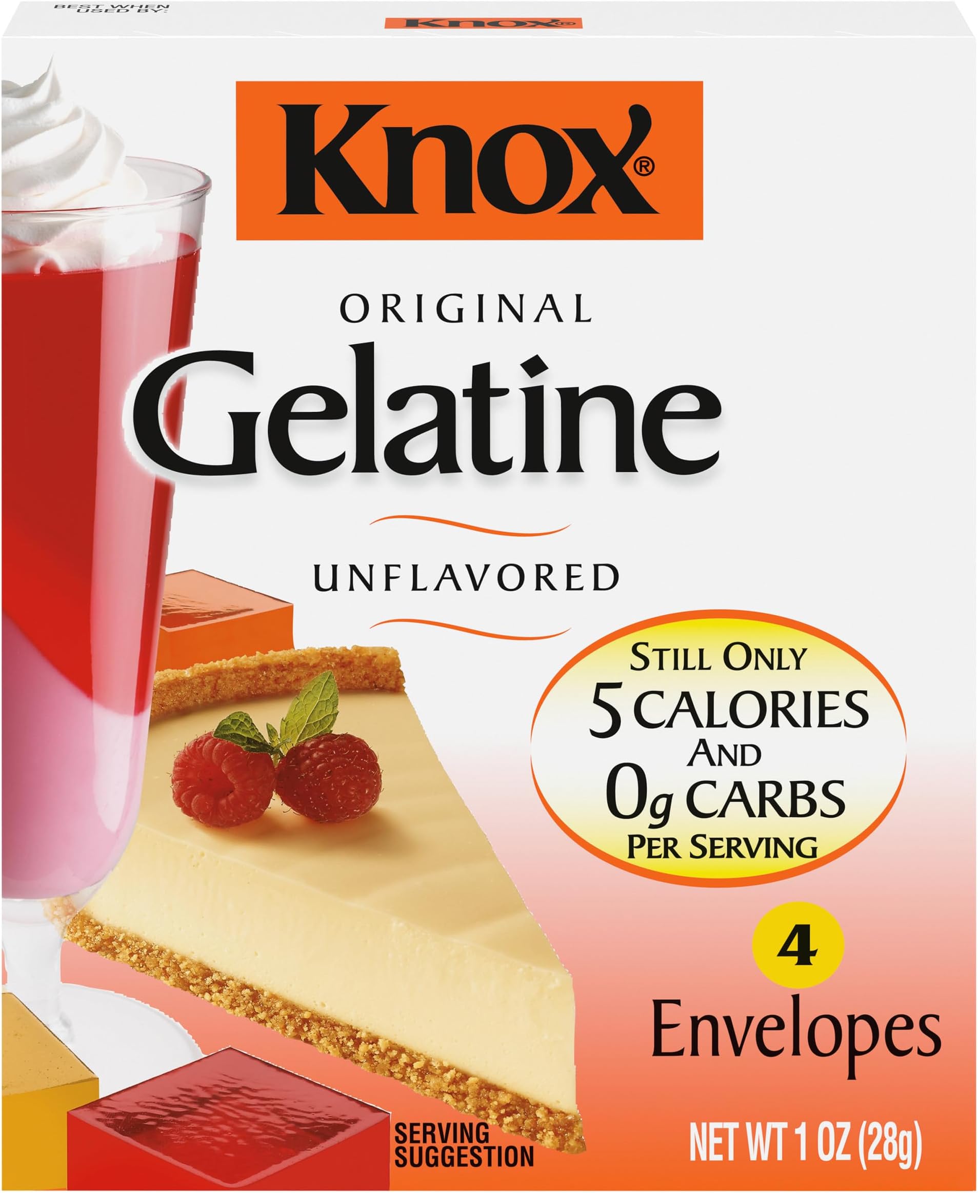 Knox Gelatine Unflavored,4 Count (1oz)