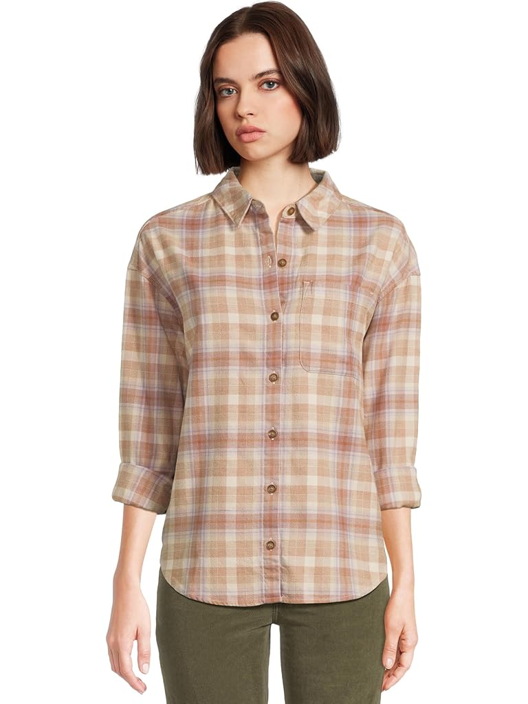 Red Royal Robbins Lieback Organic Cotton Flannel Long Sleeve