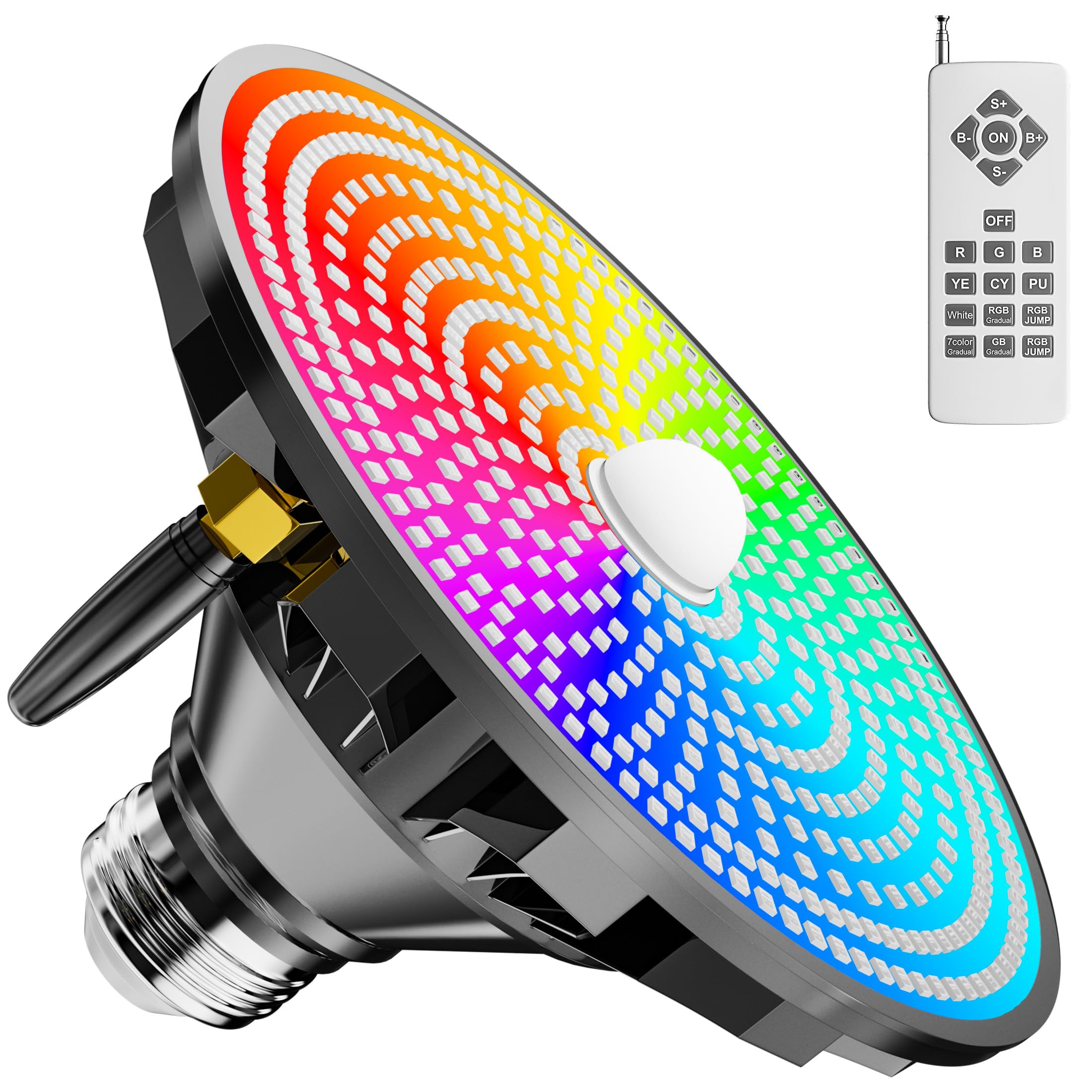 Photo 1 of Vzyhik LED RGBW Pool Light Bulb for Inground Pools – Led Pool Lights Inground Adjustable Brightness & 12 Color Modes with Remote Control, Energy Efficient – E26 Base, 70W