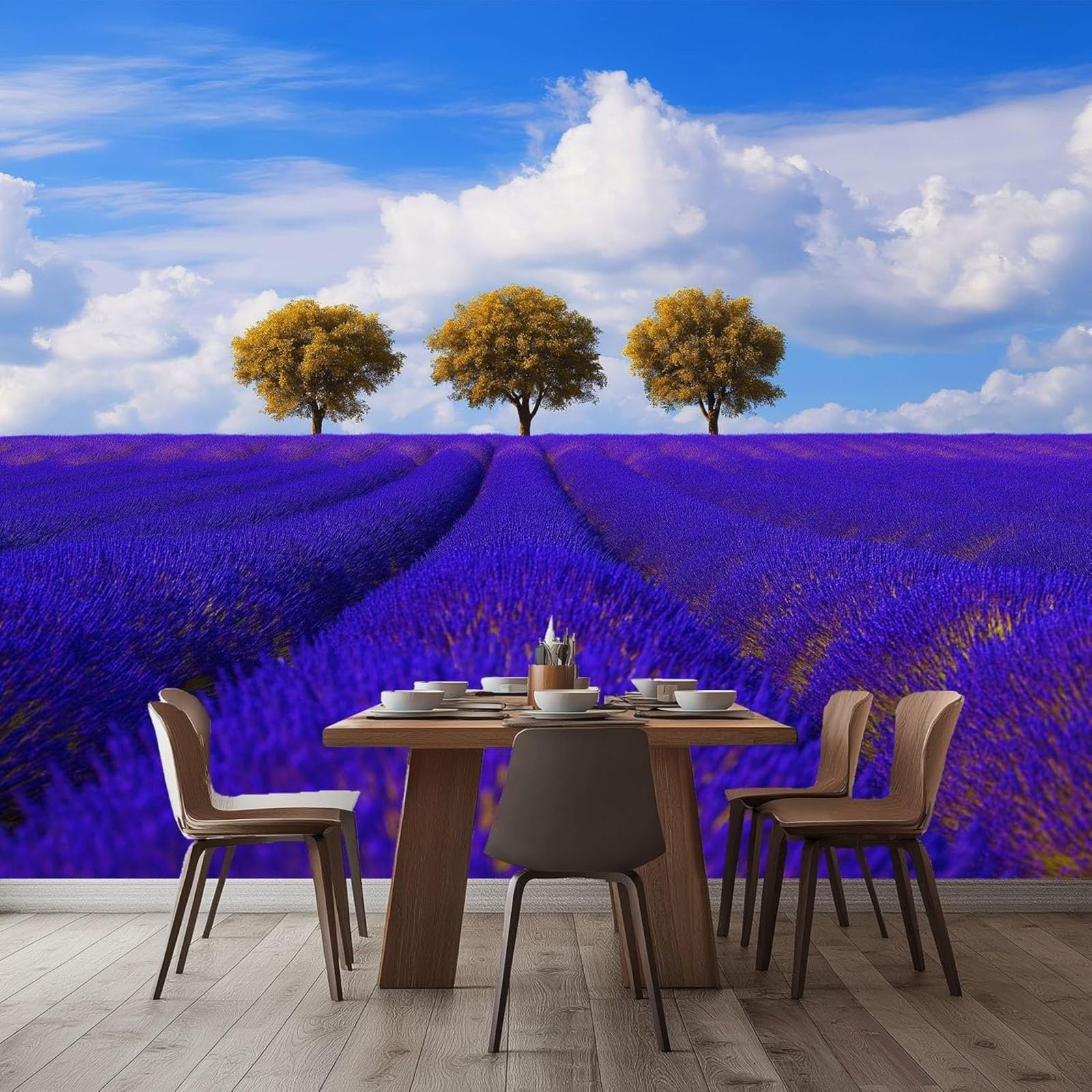 Papier peint photo 3D intissé qualitatif manoir 350cm
