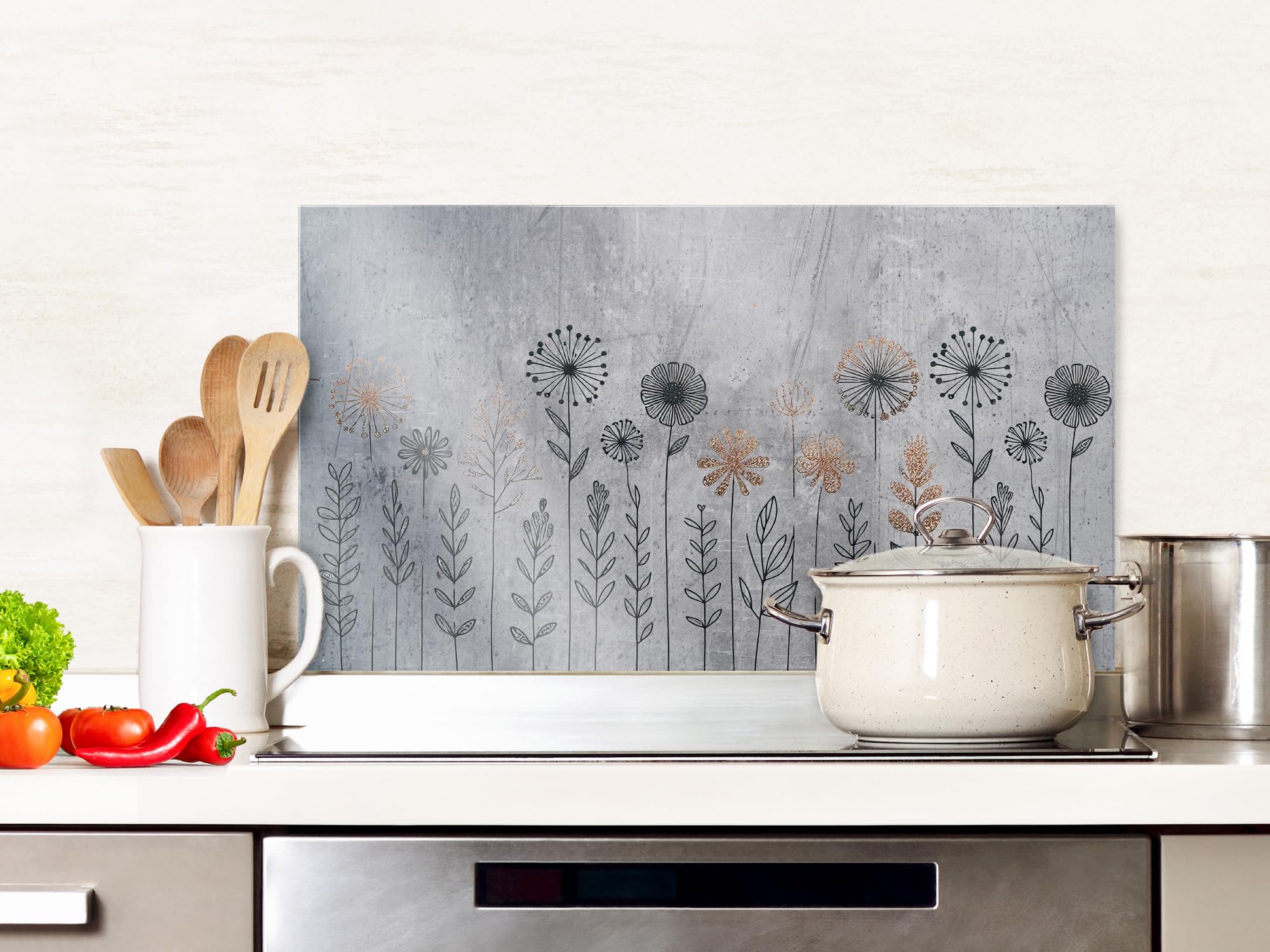 GRAZDesign Crédence de cuisine en verre 4mm | Motif citron | Panneaux de cuisine en verre de haute qualité pour la protection des murs de cuisine | Revêtement de cuisine décoratif