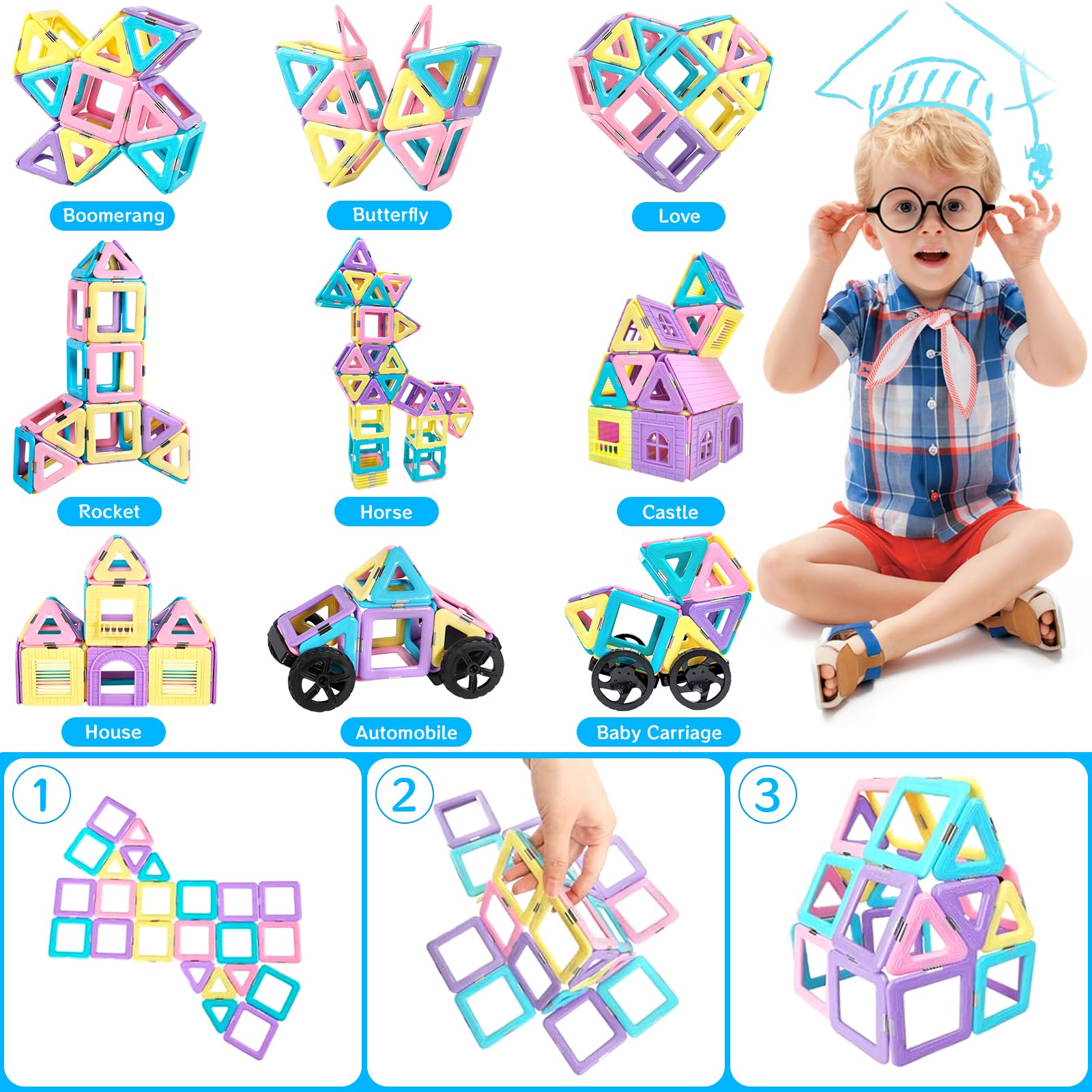 Bloc De Construction Magnétique – Amour De Bébé