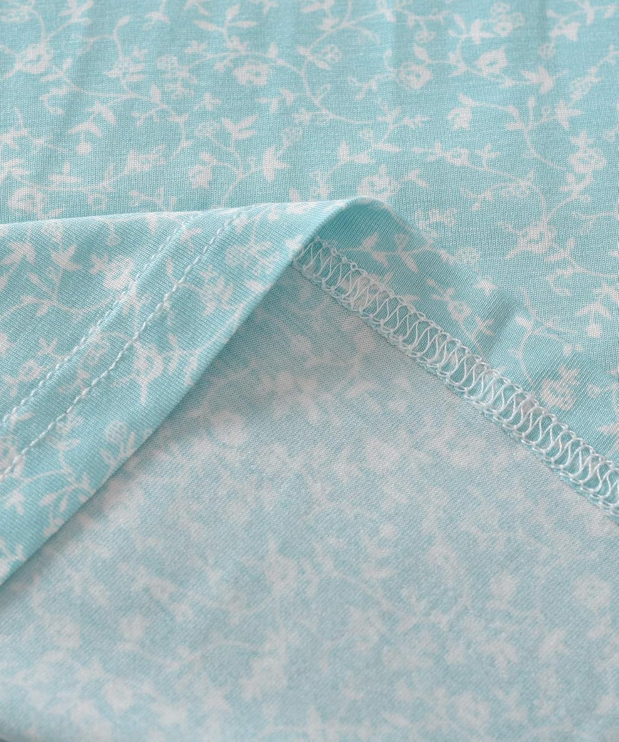 Latuza Women's Viscose Sleep T-Shirt V-Neck Pajamas Top - Image 5