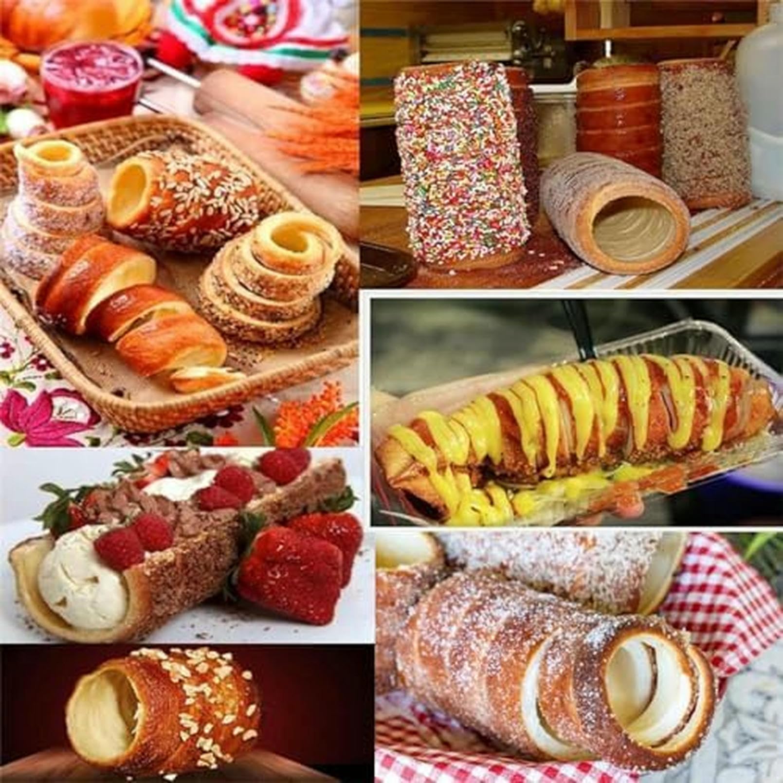 Machine À Cornets De Glace Électrique, Four À Cheminée Professionnel avec 2 Rouleaux De Cuisson, Température Réglable, Idéal pour Les Cuisines, Restaurants, Supermarchés Et Snacks.