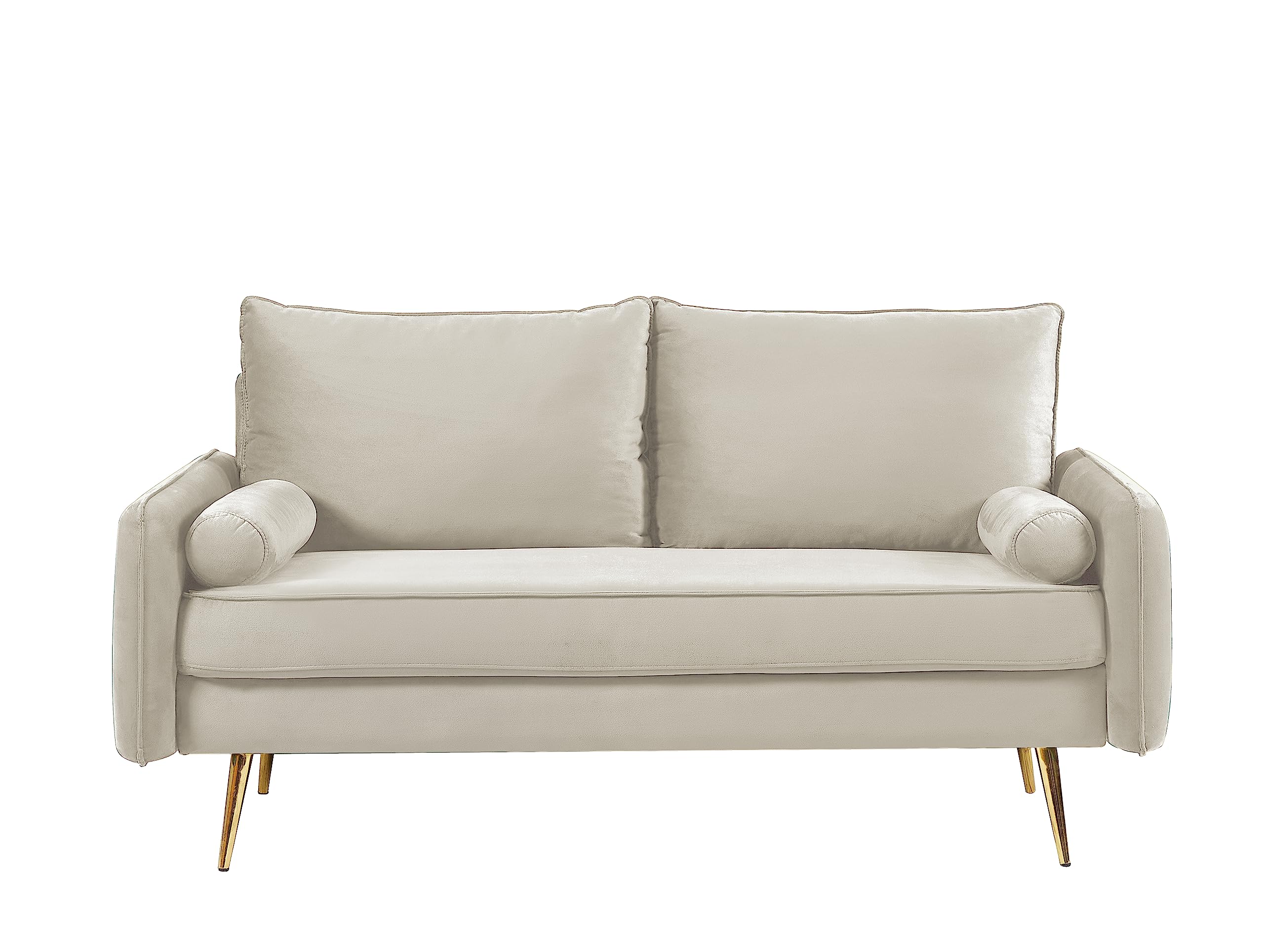 Photo 1 of Container Furniture Direct Kent Loveseat, Ivory Velvet