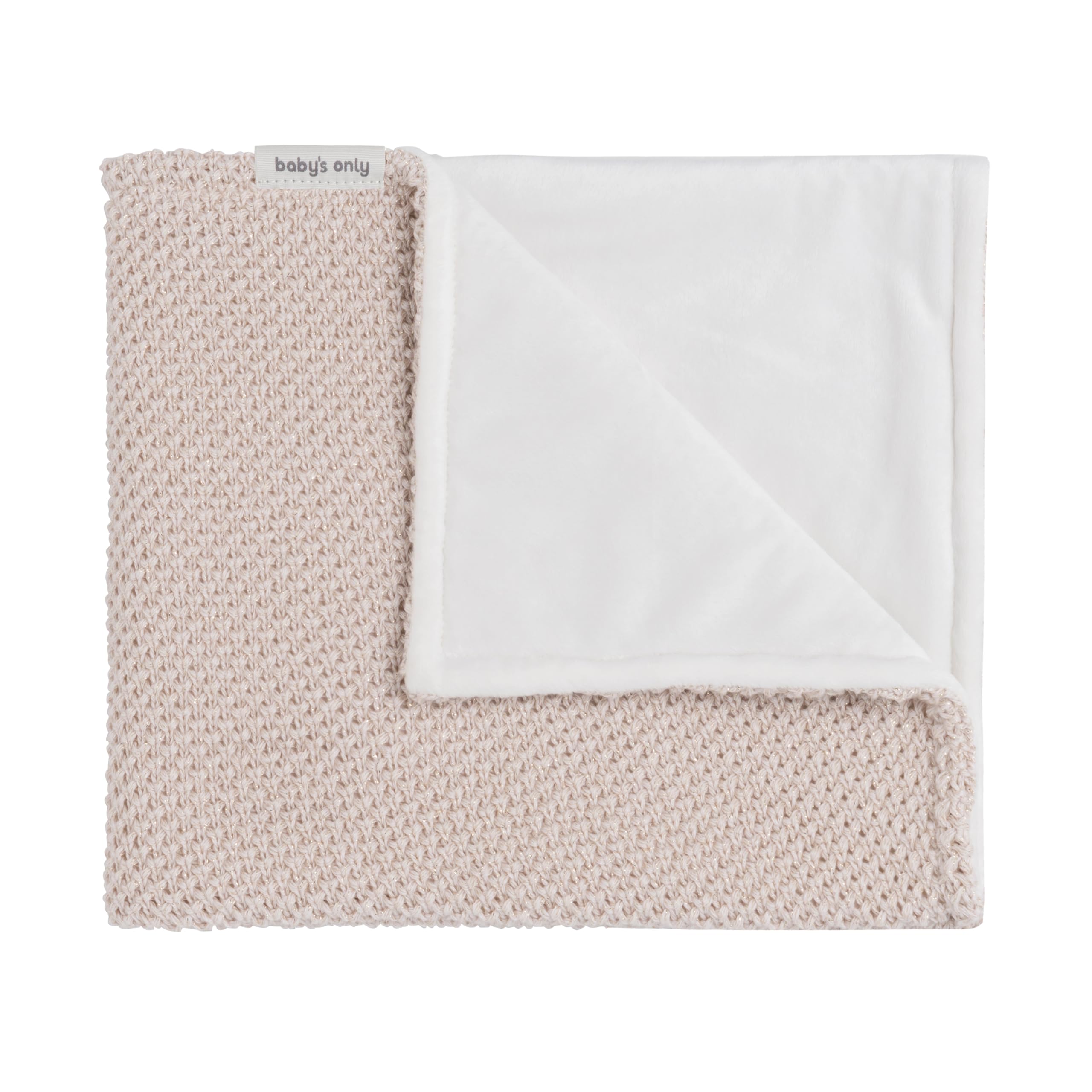 Baby's Only - Kocyk dziecięcy do kołyski soft Sparkle-Flavor - Gold-Ivory Melee - 70x95 cm