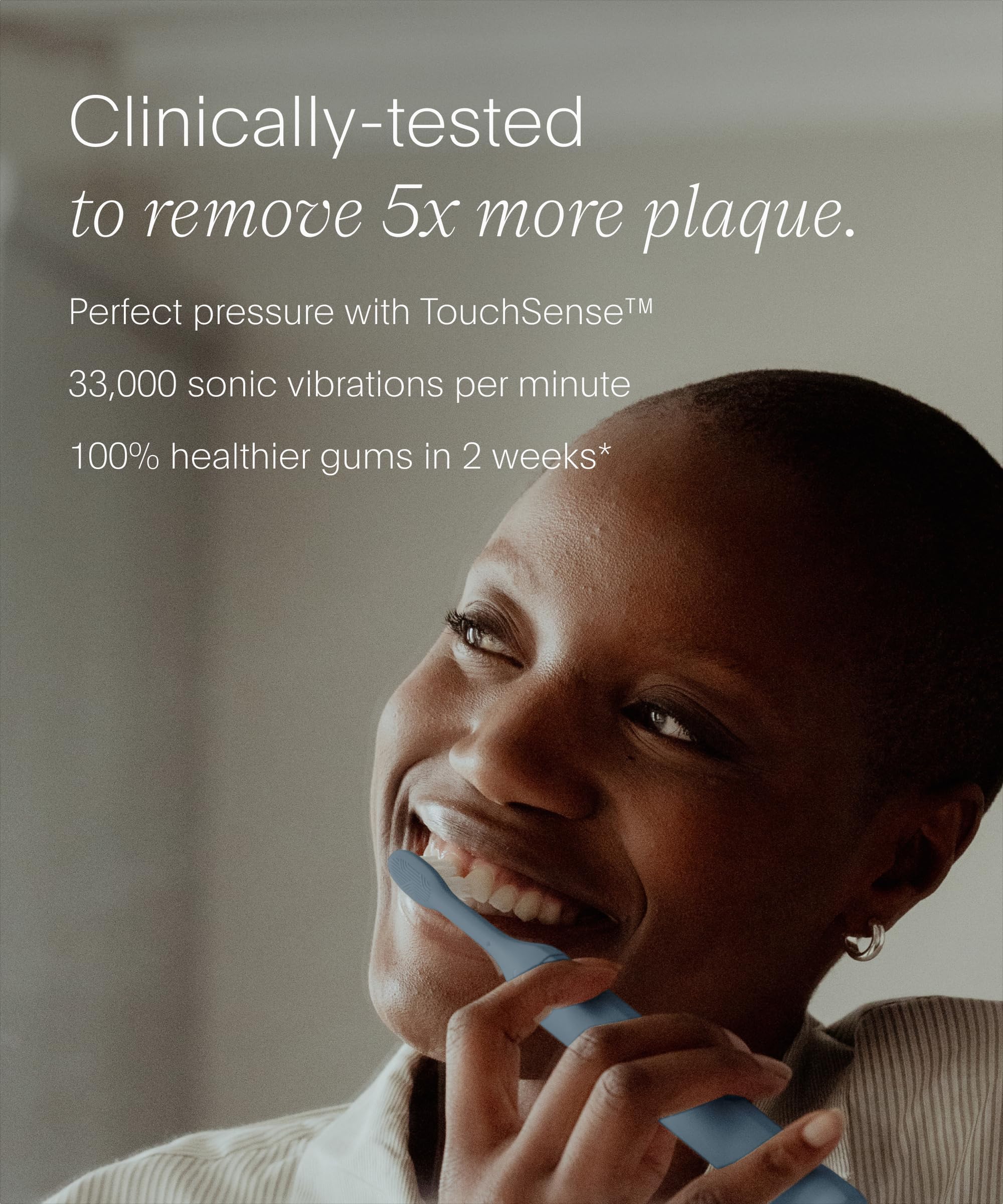 SURI 2.0 Brosse à dents électrique Sonic avec capteur de pression et étui de voyage pour nettoyage UV | 1 mois + batterie | Conçue à Londres | Brosse à dents électrique pour adultes | Brosses à dents