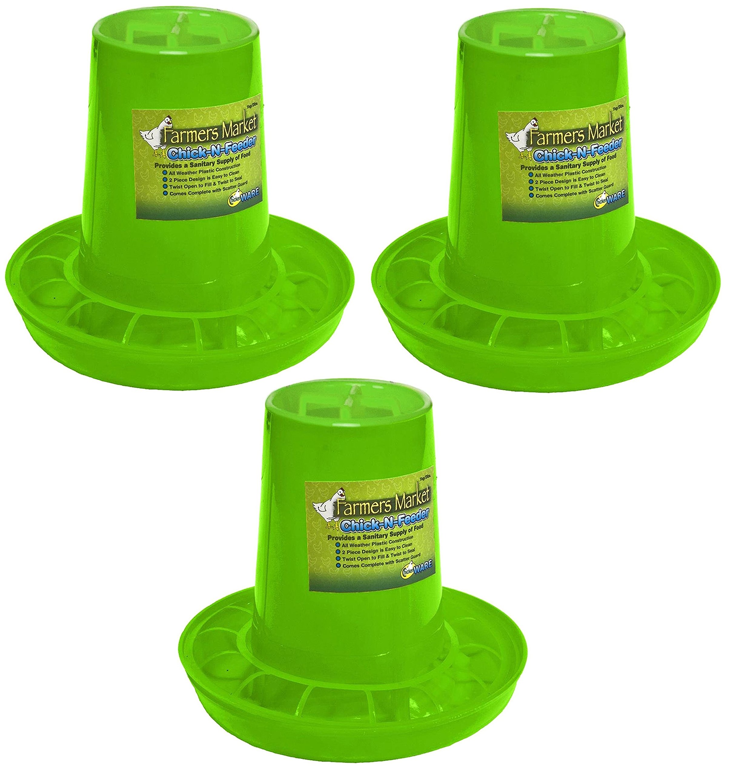 Ware Manufacturing - 3 Pack Chicken Ware 15025 Chick-N-Feeder Bird Feeders, Size Small