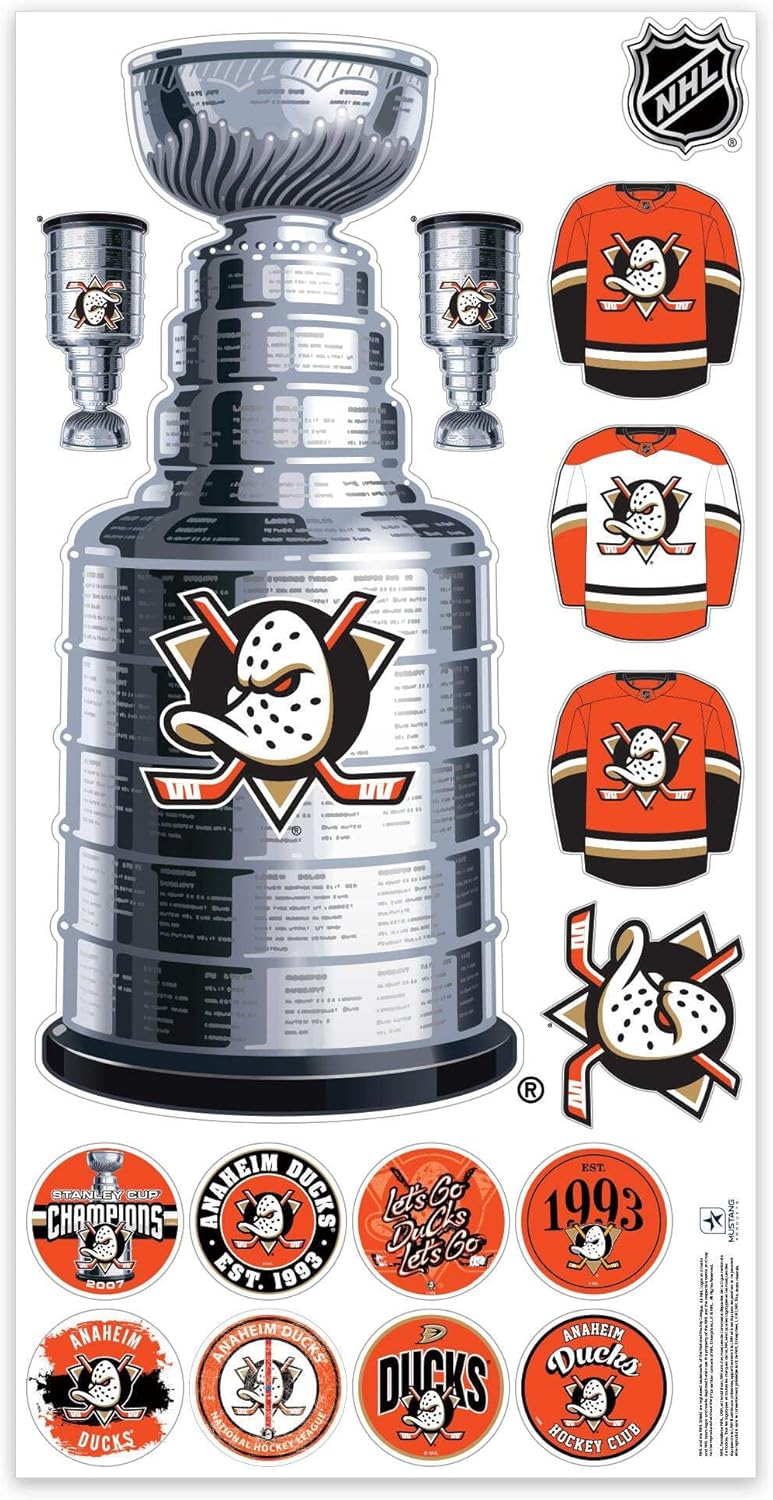 Sports Decor Anaheim Ducks Repositionable Wall Decal Set - Stanley Cup