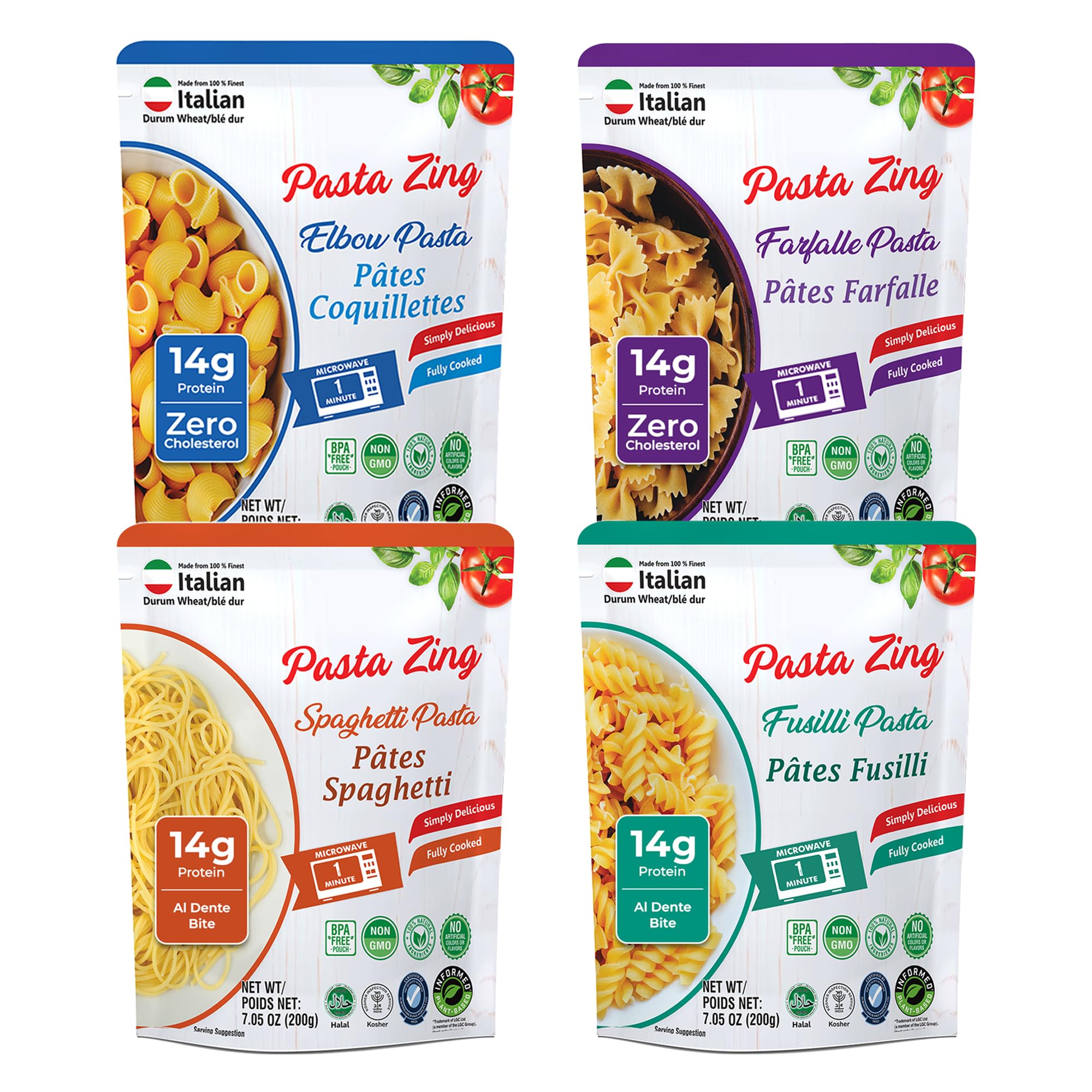 Amazon.com : Pasta Zing Microwavable Variety Pasta Pack of 7 | 2x
