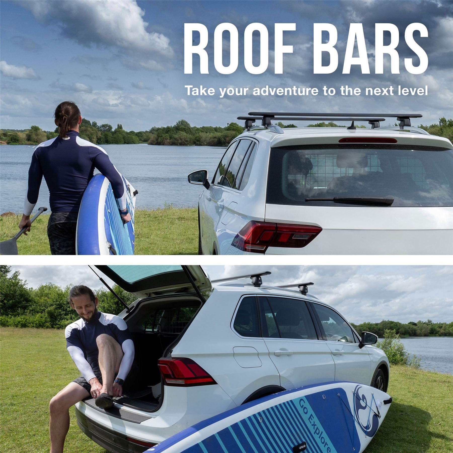 V70 Rails TRAVALL Volvo V70 Roof Bars (Open Rail) 135cm (2007-2016) Auminium ...
