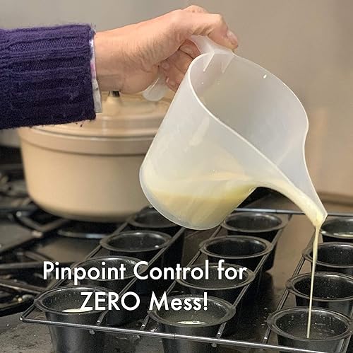 Miniatura 4 de Fox Run Taza medidora Easy Pour con boquilla de embudo, 3.5, plástico transparente