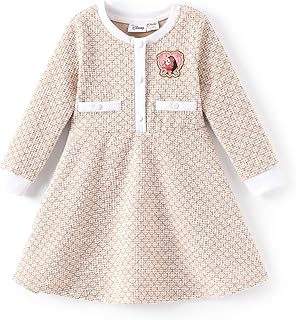 Disney Frozen Elsa Minnie Mouse Princess Girls Dress Long Sleeve Midi Knit Button Front