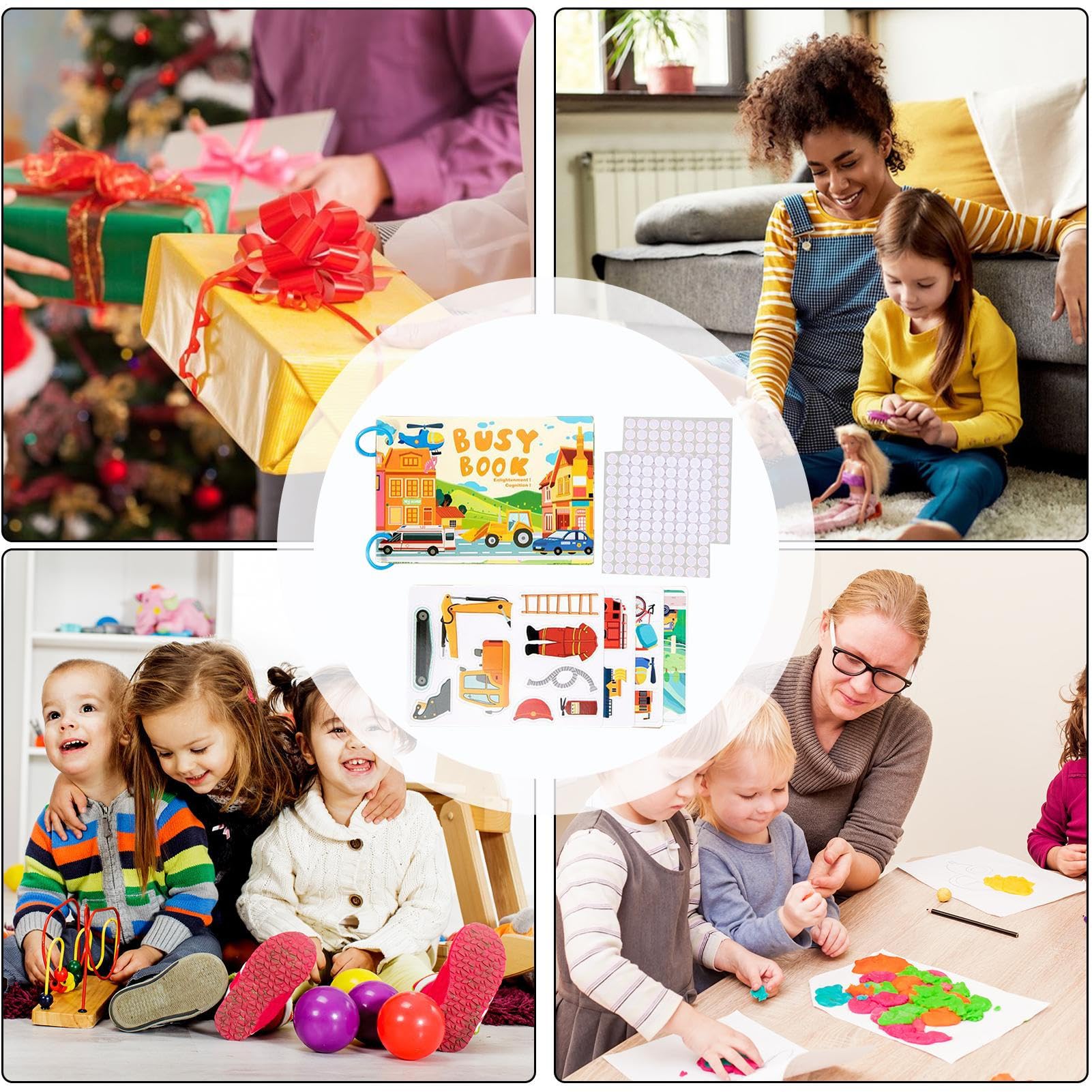 Libro Di Attività Per Bambini Piccoli Educativo Prescolare | Libro Di Attività Sensoriali Per Piccoli per Bambini Ragazze Compleanno Natale Casa Viaggio Scuole Asilo