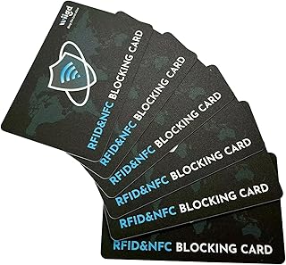 RFID Blocking Cards-6 Pack,Premium NFC Credit Debit Card & Passport Protector,Slim & Compact Anti-Theft Signal Blocker for Men & Women, Fits Wallet/Purse Perfectly.Great Gift