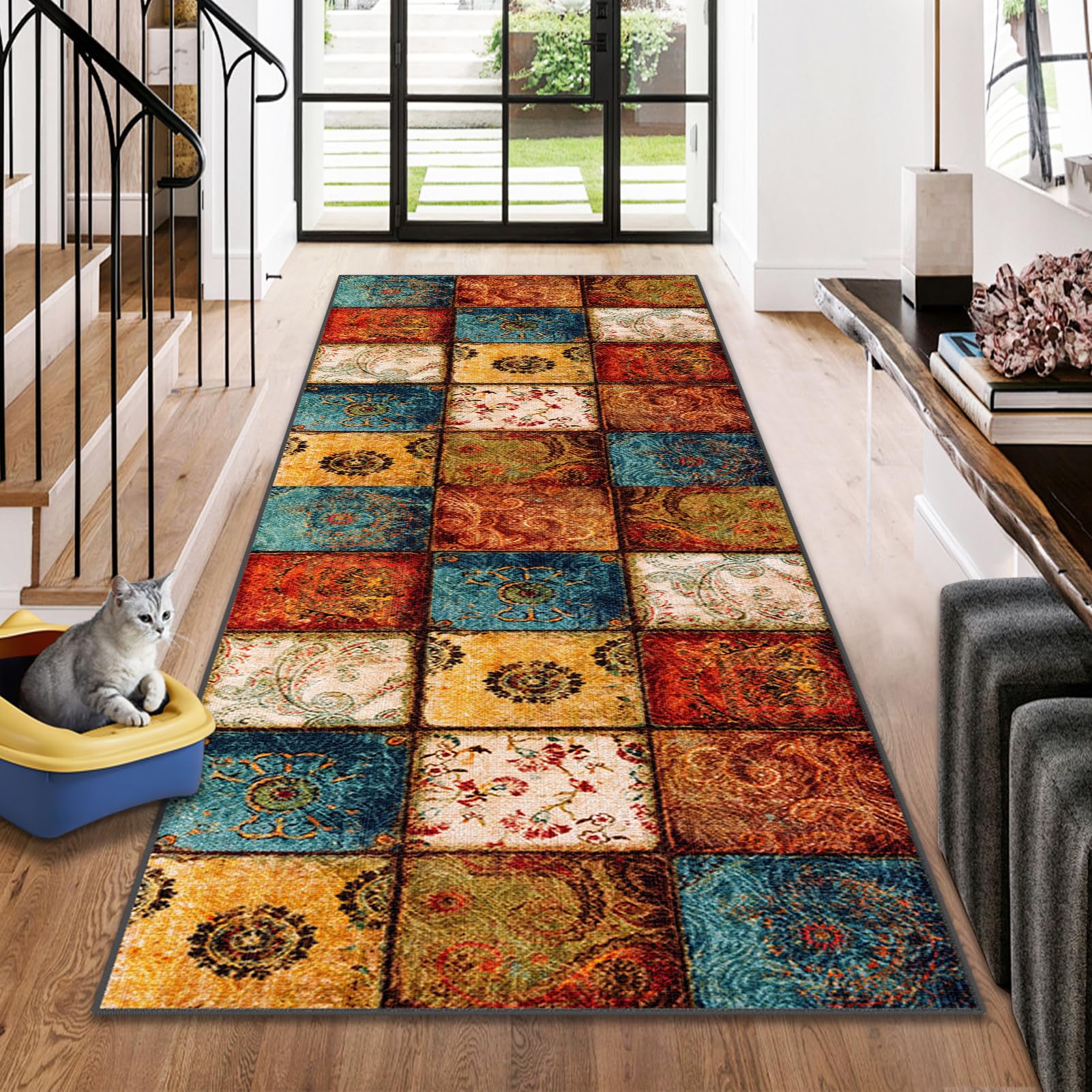 Carpet Runners for Hallways Non Slip Long Custom Kitchen Runner Mat large Machine Washable Kitch Carpets Protectors Floor Mats Hallway Hall Runner Narrow Rugs for Entryway Area Bedroom 70 x 120 cm โ image 1