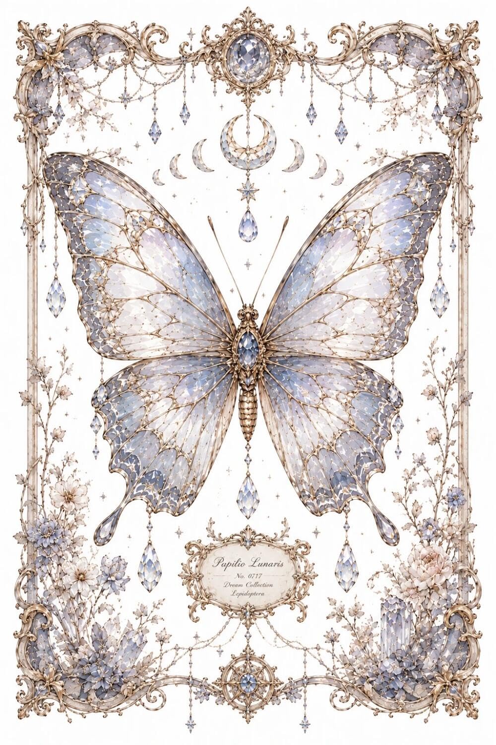 Rqwybcaxn Bead Embroidery Kits Fantasy Butterfly 40x50cm