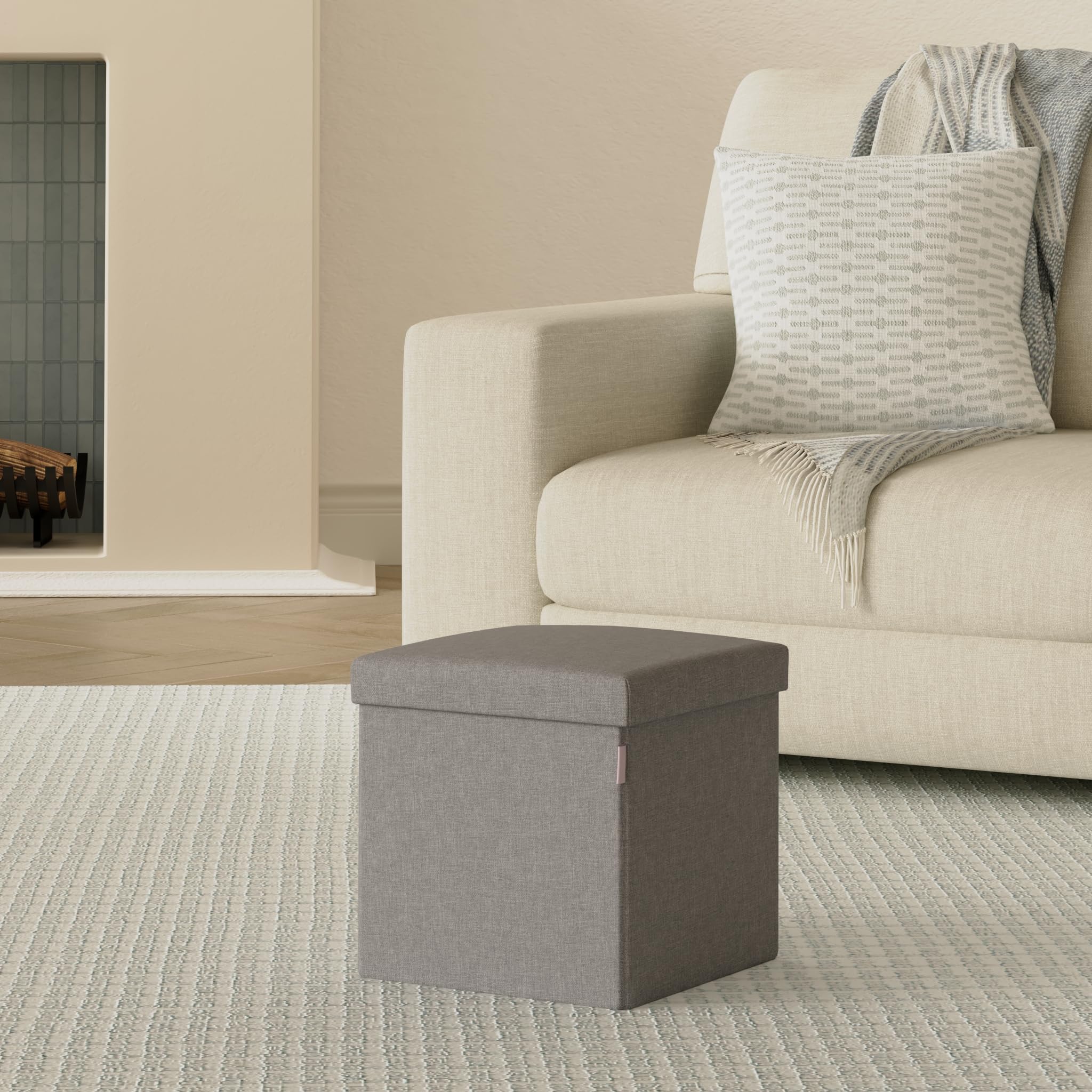 ️ Pouf contenitore e sgabello blu per bambini di alta qualità (30x30x30cm) | perfetto per camera dei bambini| sgabello pieghevole