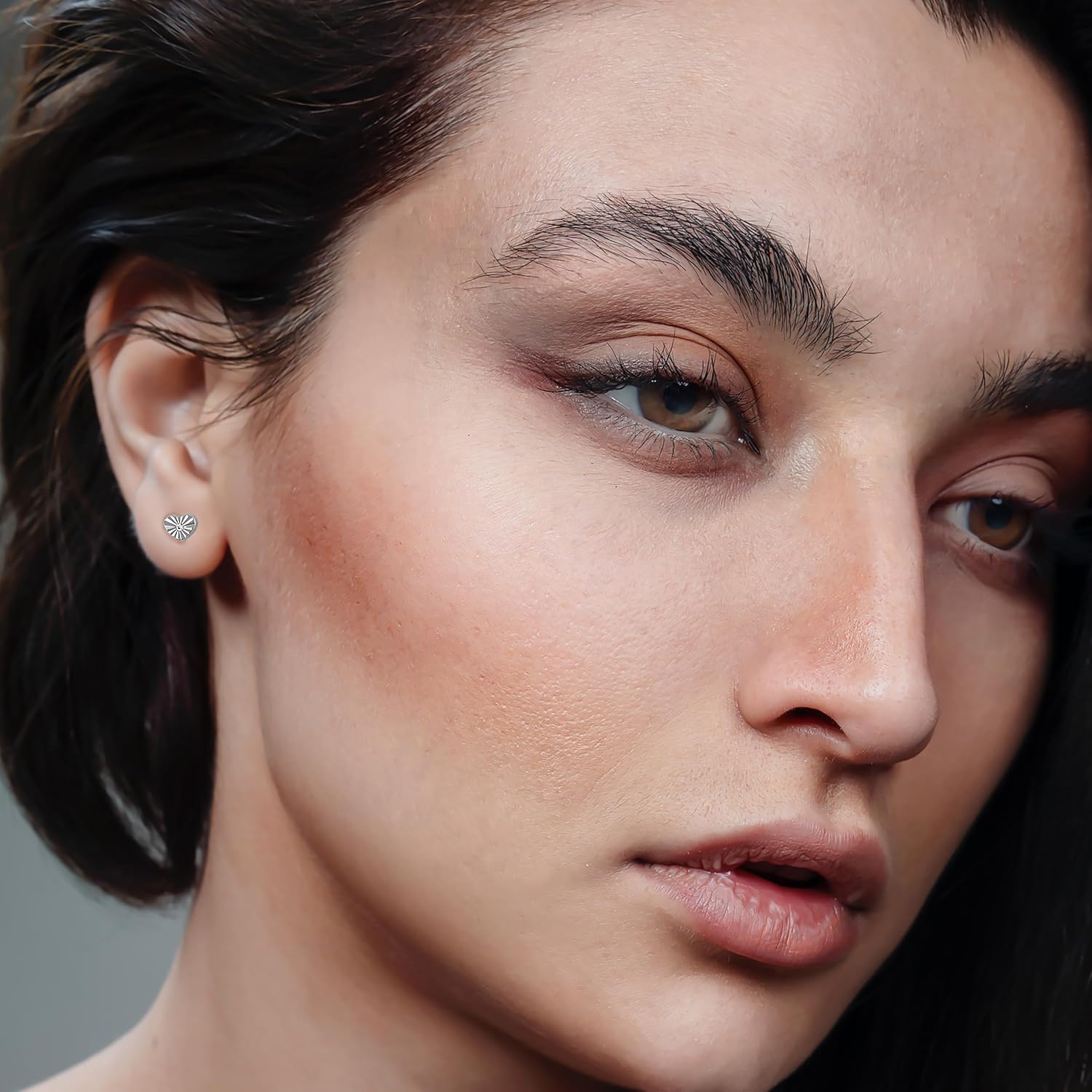 14K Real Yellow Gold Diamond Cut Stud Earrings for Women & Mom - Hypoallergenic for Sensitive Ears for Christmas Gifts - Image 6