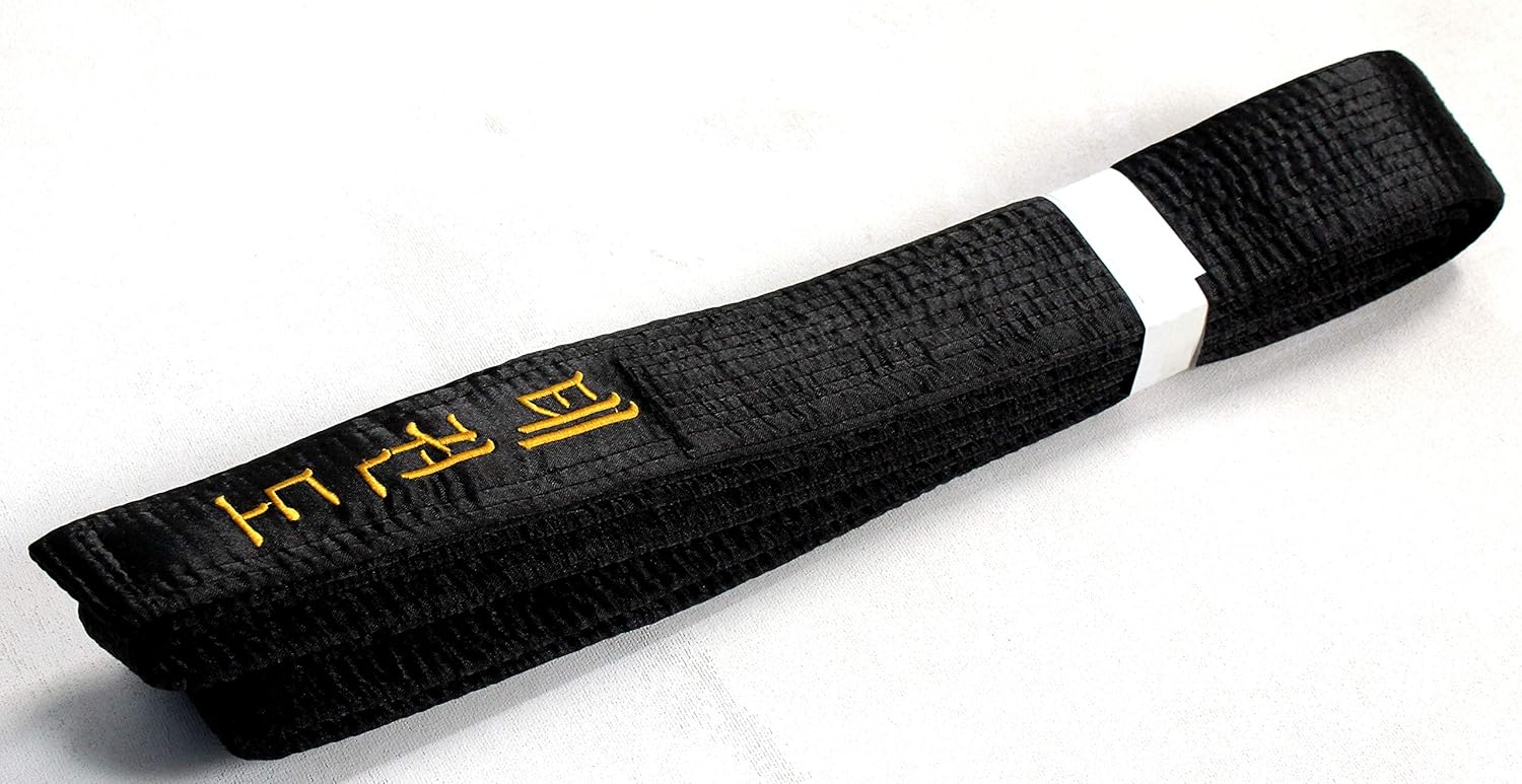 Buy Shihan TAE KwonDO Black Belt Satin Embroidery 300cm Length Korean