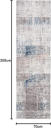 Miniatura 85 de SAFAVIEH Craft Collection - Alfombra cuadrada de 6 pies 7 pulgadas, gris y azul, diseño abstracto moderno, no desprende pelusa y de fácil cuidado