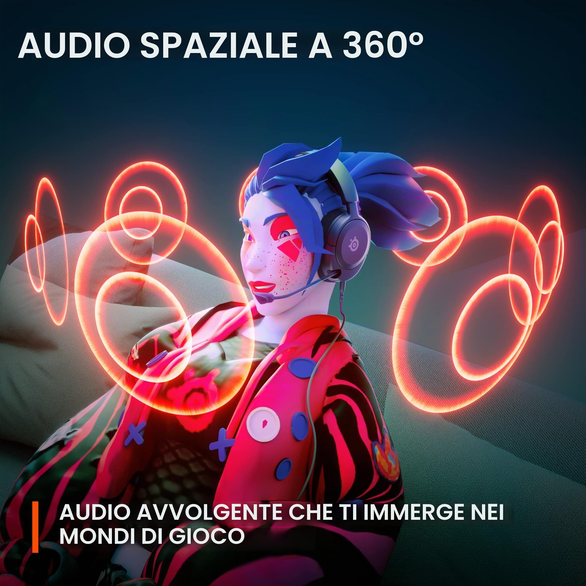NUOVO SteelSeries Arctis Nova 1 - Cuffie da gioco multi-sistema - Driver Hi-Fi - Audio spaziale a 360° - Design confortevole - Durevole - Ultra leggero - Microfono con cancellazione del rumore - PC,