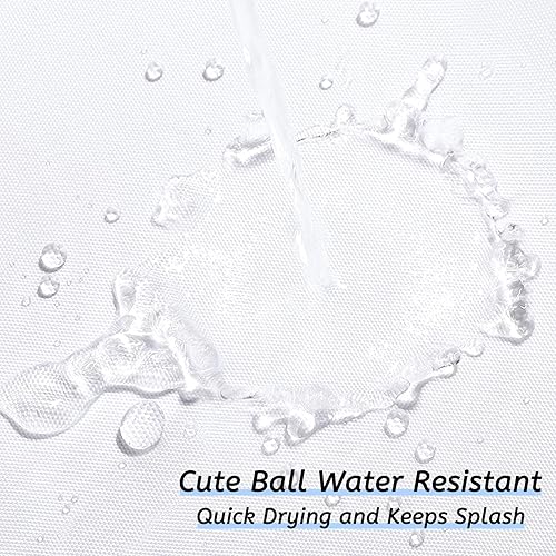 Miniatura 4 de Cortina de ducha extra ancha, no necesita ganchos, forro de cortina de ducha de tela de poliéster con 12 ojales divididos de plástico, impermeable y