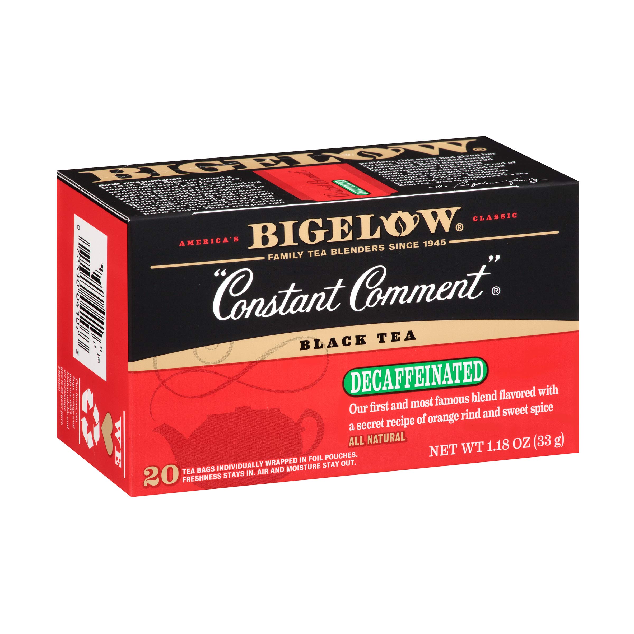 Black Tea Constant Comment Decaffeinated - 20 Tea Bags