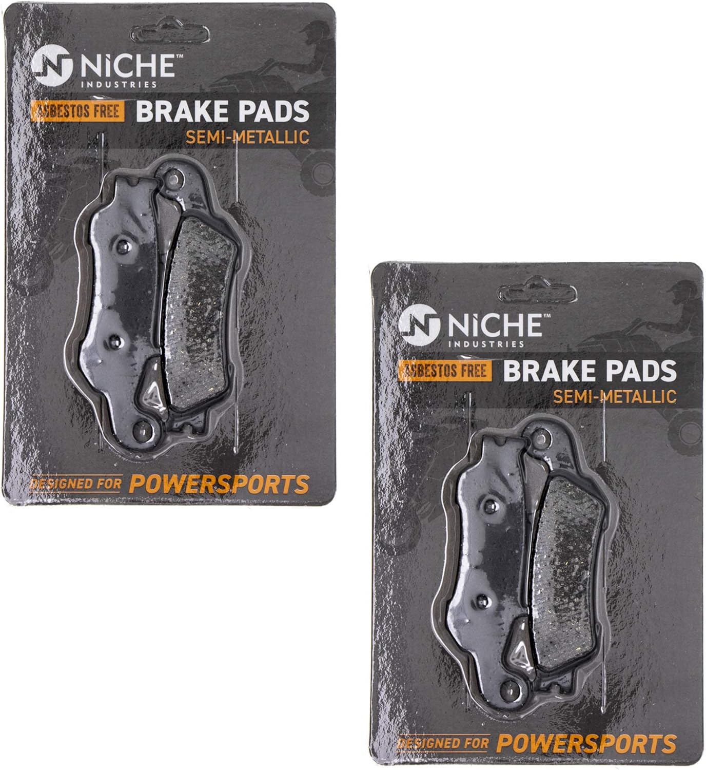 NICHE Brake Pad Set for Yamaha YZ125 YZ250F YZ250X YZ450F 5XC-W0045-00-00 Front Semi-Metallic 4 Pack