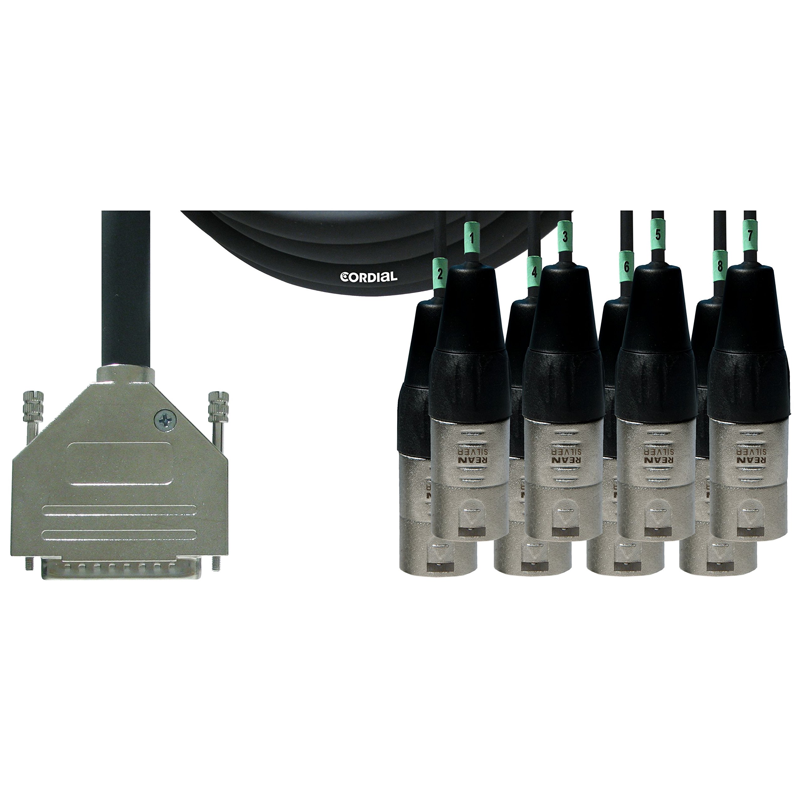 Cordial Intro Multicore D-Sub/XLRm 8-way, Rean Connector, 3.0m - Cavo multicore analogico
