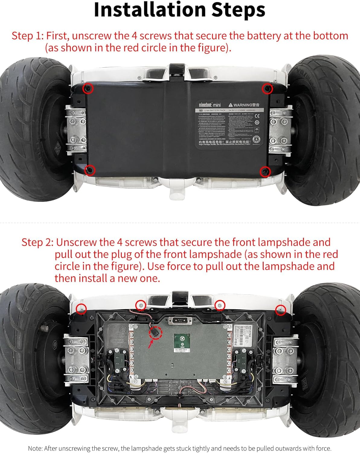 Front lampshades Compatible with Segway Ninebot S/S 2/S Max/S Pro/Mini Pro self Balancing Scooter, Decorative Strip Assembly Original Accessories