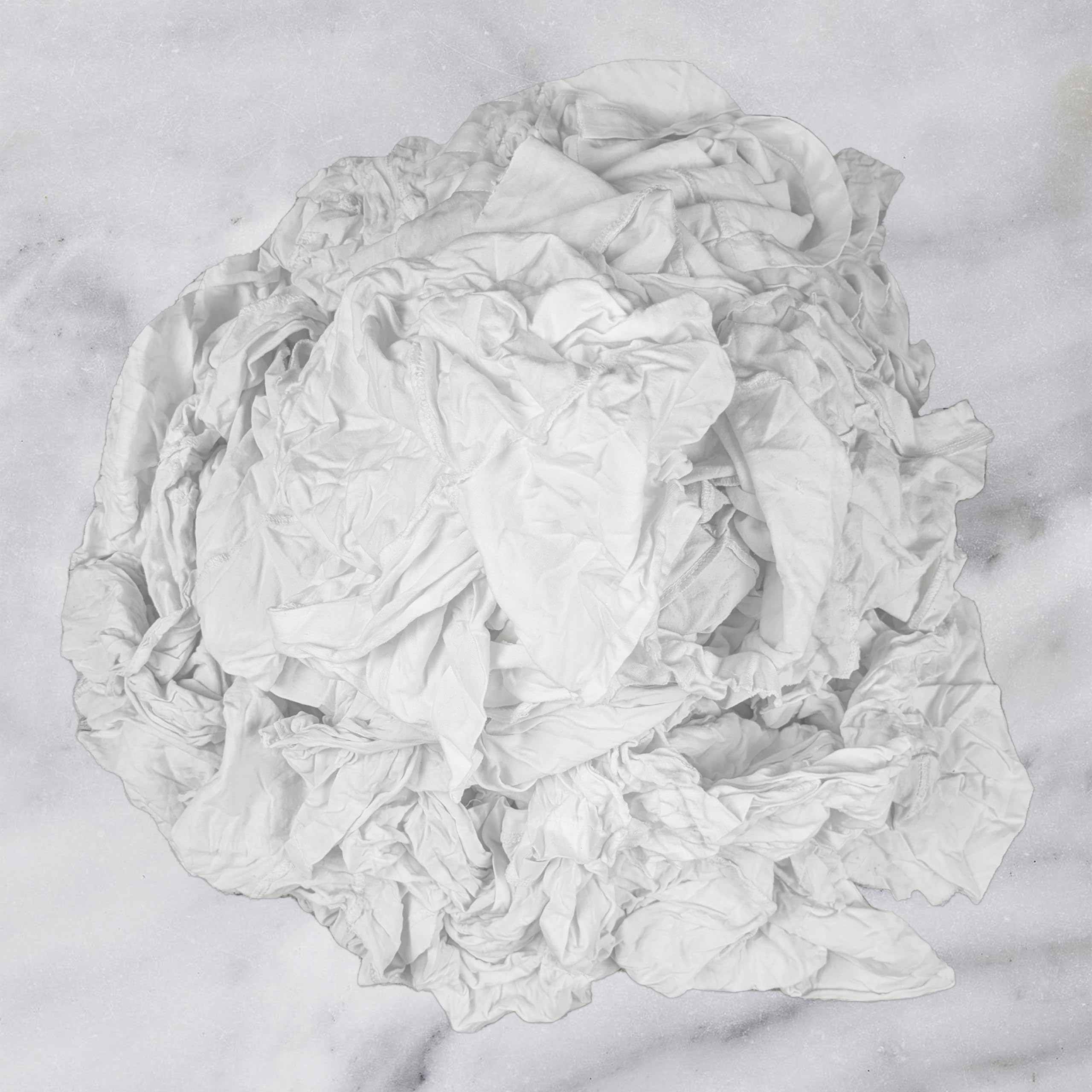 Trapos blancos reciclados para camisetas: compra un trapo multiusos reutilizable, lavable y absorbente en una bolsa (4 libras), para pintar, teñir, pulir, quitar el polvo y limpiar en